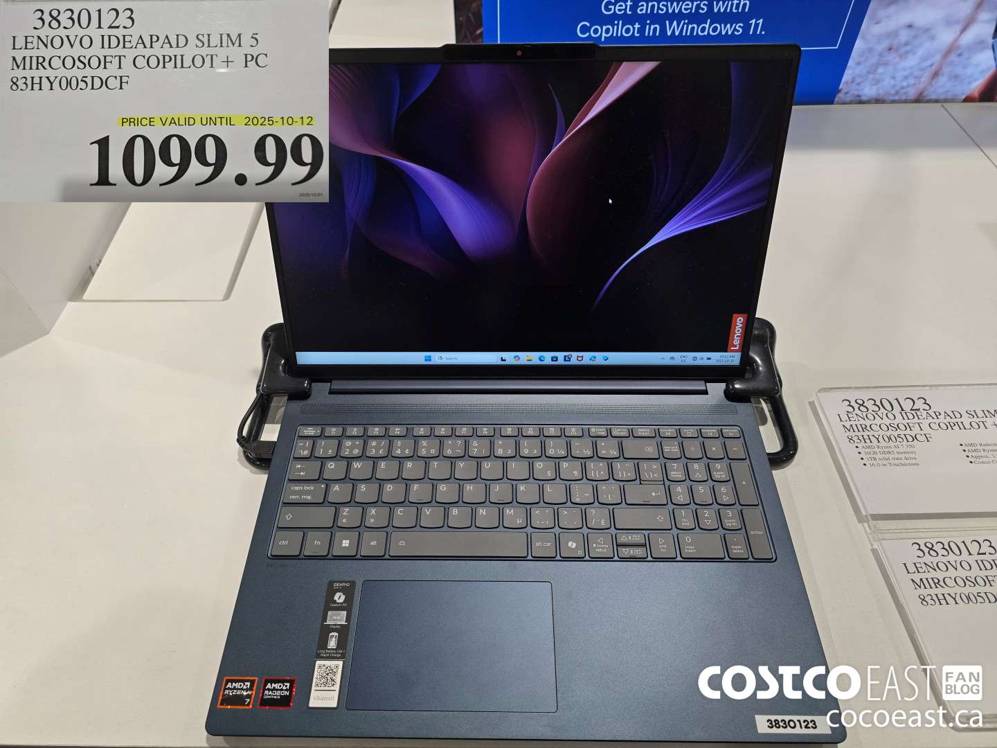 3830123 LENOVO IDEAPAD SLIM 5 MIRCOSOFT COPILOT+ PC 83HY005DCF $1099.99