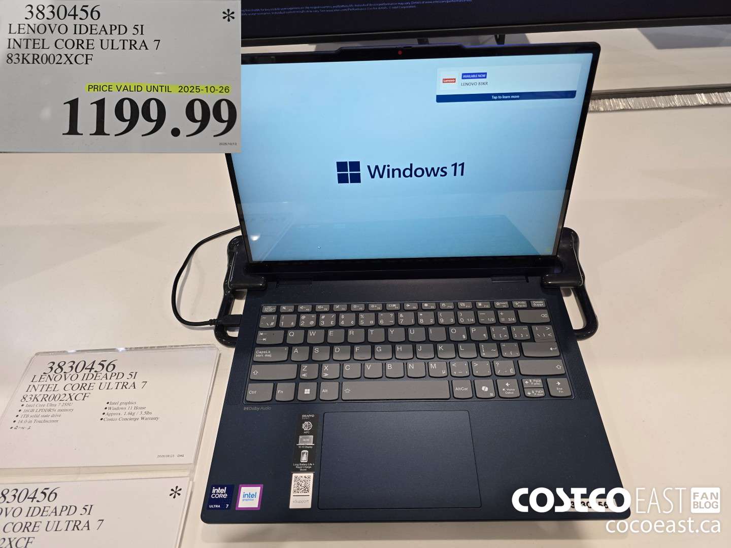 3830456 LENOVO IDEAPD 5I INTEL CORE ULTRA 7 83KR002XCF $1199.99