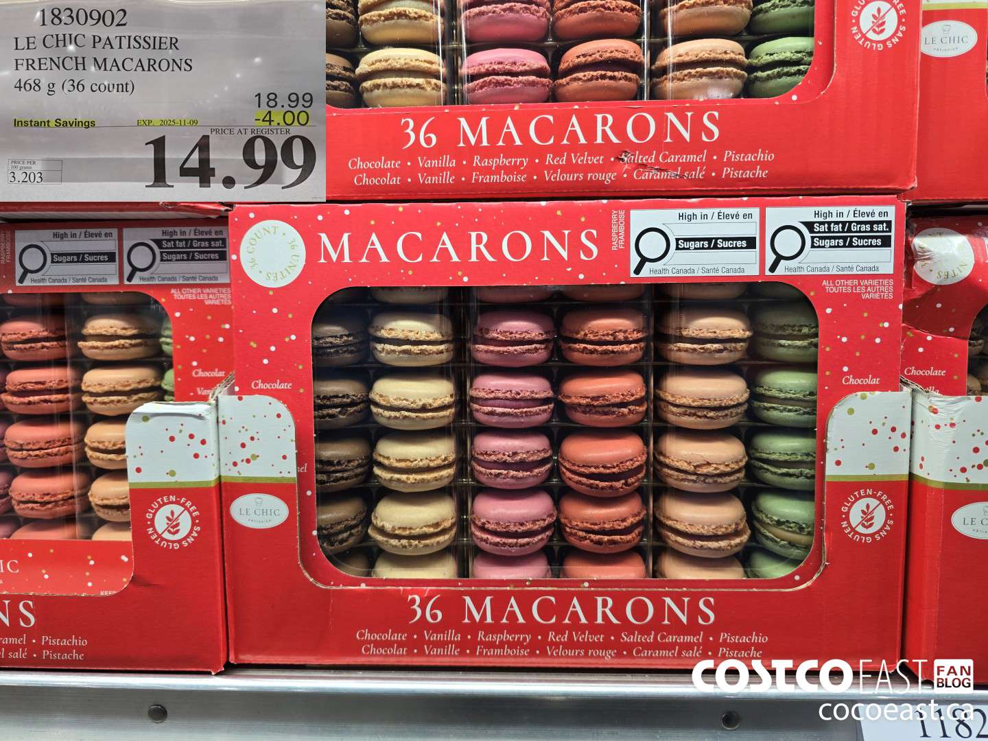 1830902 LE CHIC PATISSIER FRENCH MACARONS 468G (36 count) ($4.00 INSTANT SAVINGS EXPIRES ON 2025-11-09) $14.99