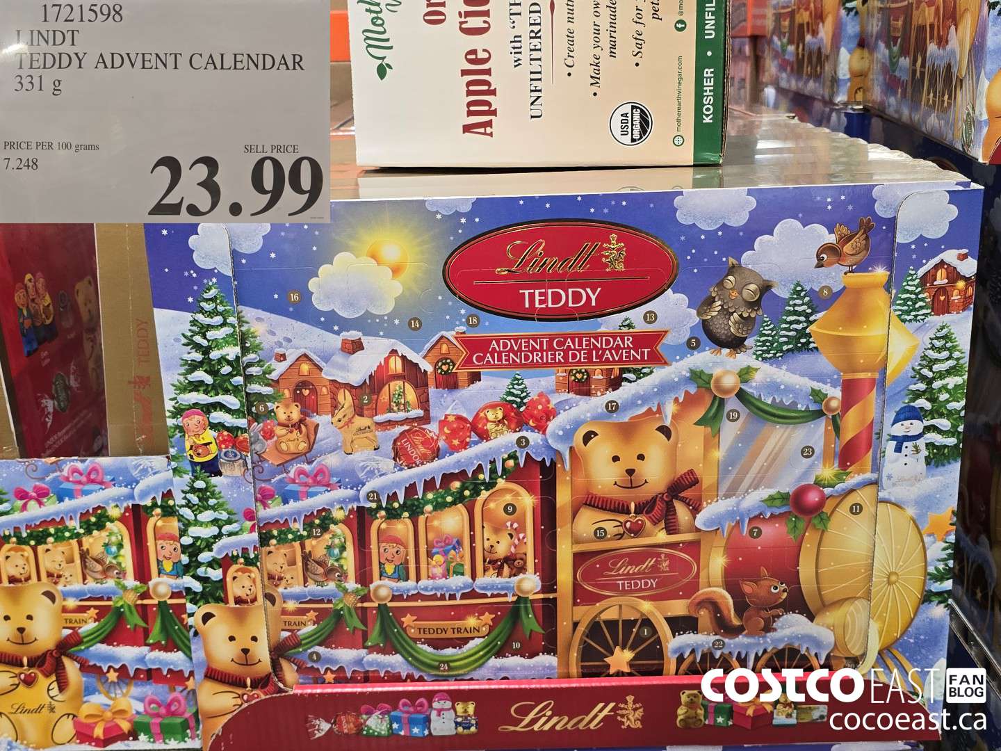 1721598 LINDT ADVENT CALENDAR 331 G $23.99