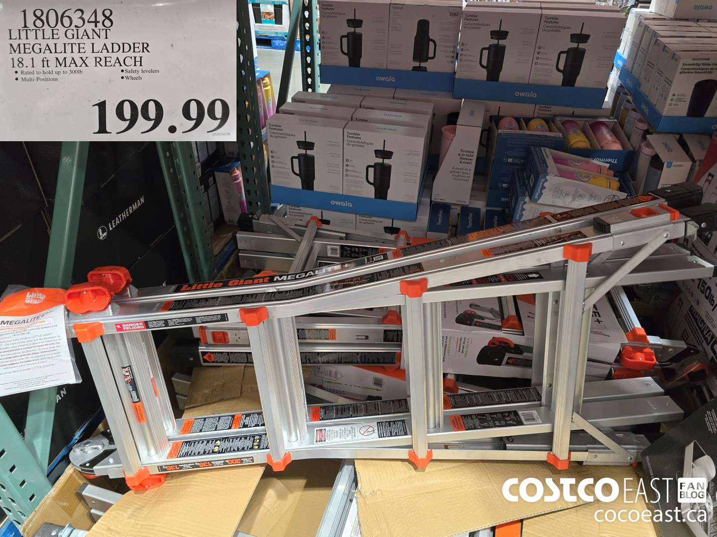 1806348 LITTLE GIANT MEGALITE LADDER 18.1 ft MAX REACH $199.99