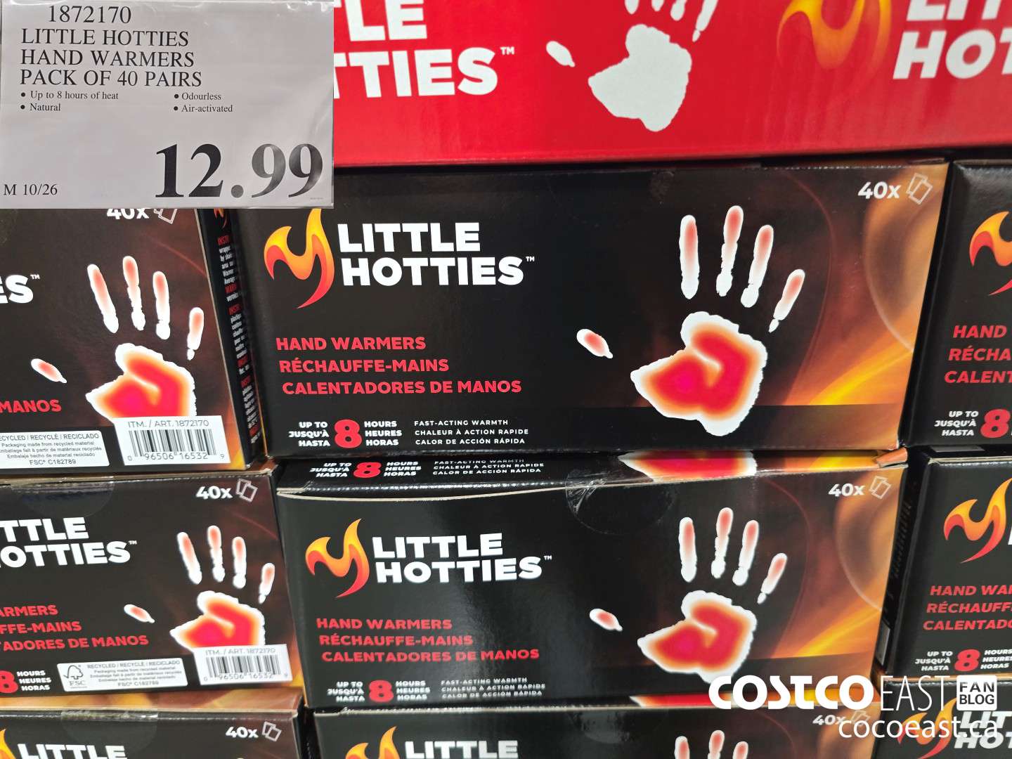1872170 LITTLE HOTTIES HAND WARMERS PACK OF 40 PAIRS $12.99