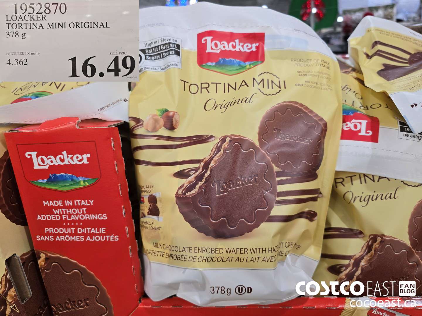 1952870 LOACKER TORTINA MINI ORIGINAL 378 g $16.49