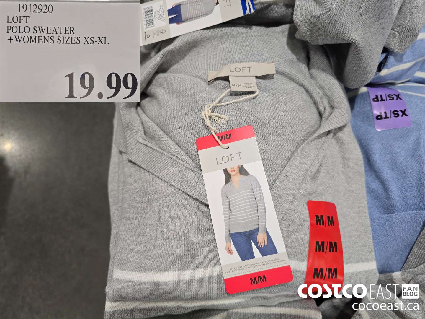 1912920 LOFT POLO SWEATER + WOMENS SIZES XS-XL $19.99