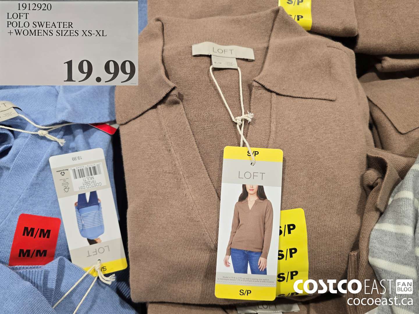 1912920 LOFT POLO SWEATER + WOMENS SIZES XS-XL $19.99