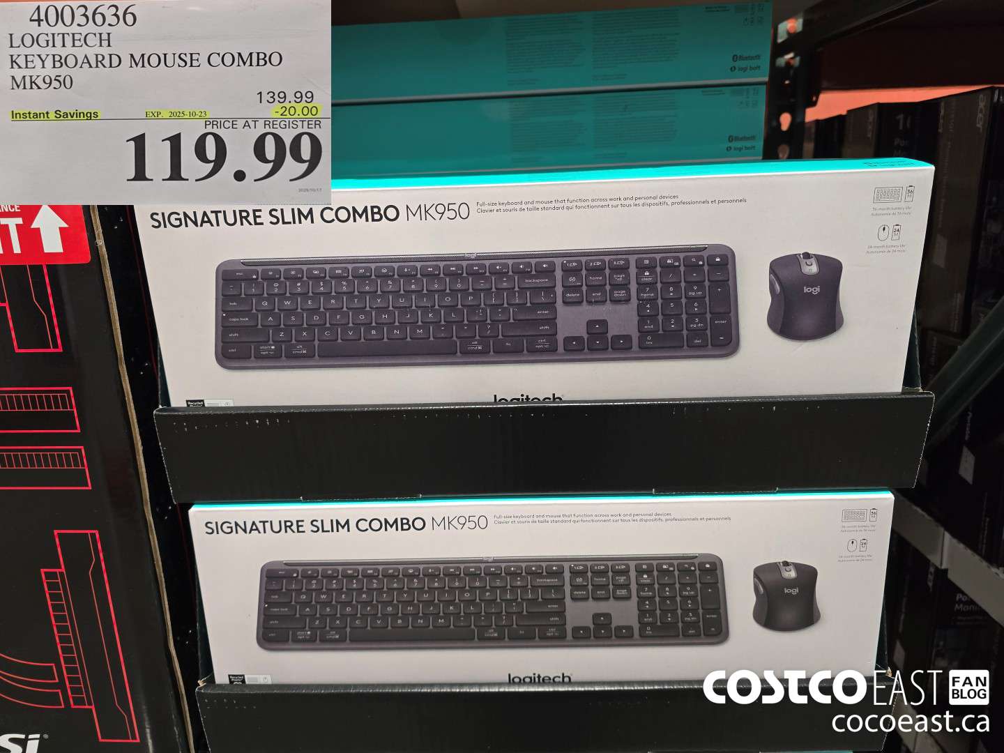 4003636 LOGITECH KEYBOARD MOUSE COMBO MK950 ($20.00 INSTANT SAVINGS EXPIRES ON 2025-10-23) $119.99