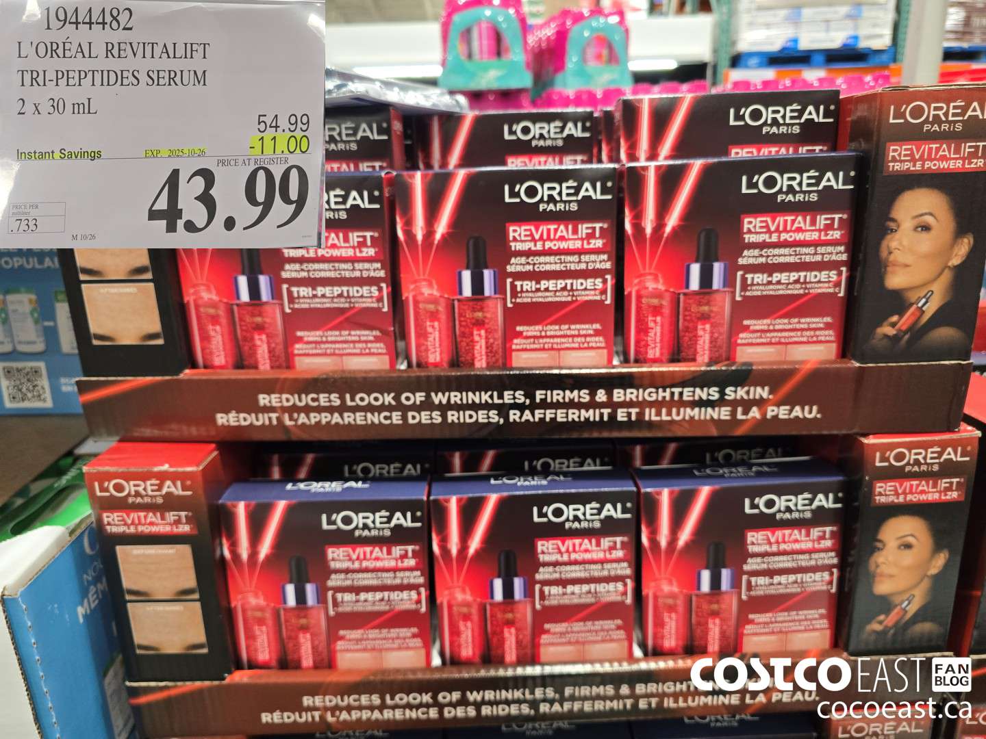 1944482 L'OREAL REVITALIFT TRI-PEPTIDES SERUM 2 x 30 mL ($11.00 INSTANT SAVINGS EXPIRES ON 2025-10-26) $43.99