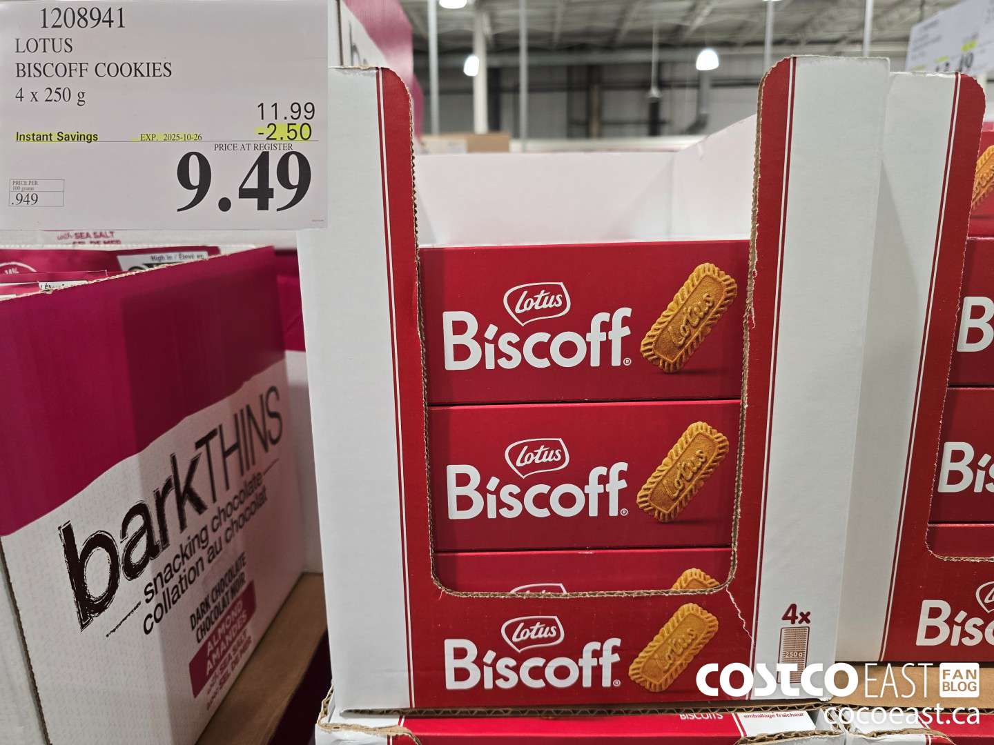 1208941 LOTUS BISCOFF COOKIES 4 x 250 g (EXPIRES ON 2025-10-26) $9.49
