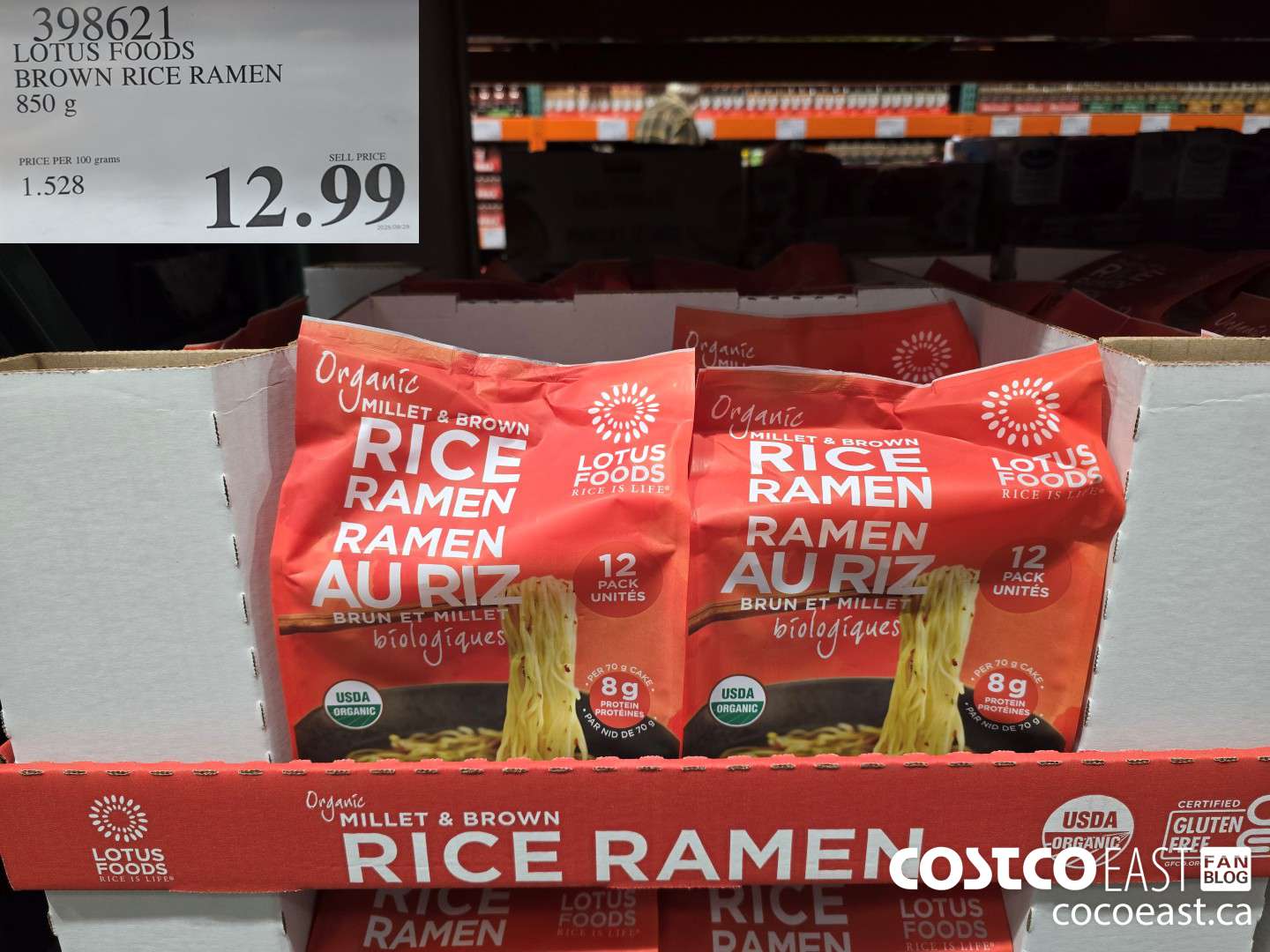 398621 LOTUS FOODS ORG. BROWN RICE RAMEN 850 g $12.99