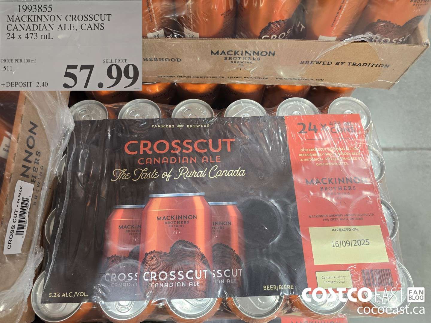 1993855 MACKINNON CROSSCUT CANADIAN ALE, CANS 24 x 473 mL $57.99