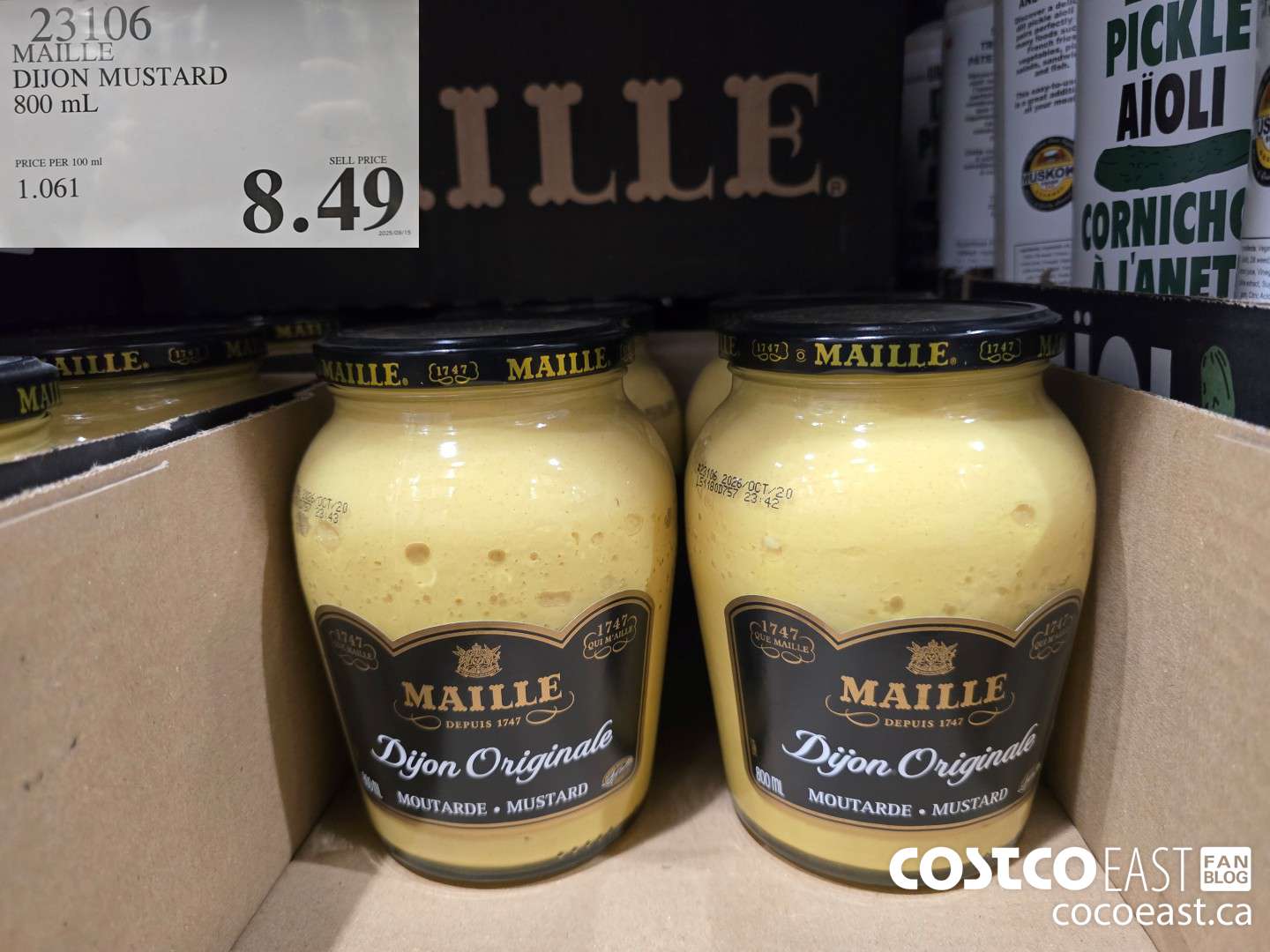 23106 MAILLE DIJON MUSTARD 800 ML $8.49