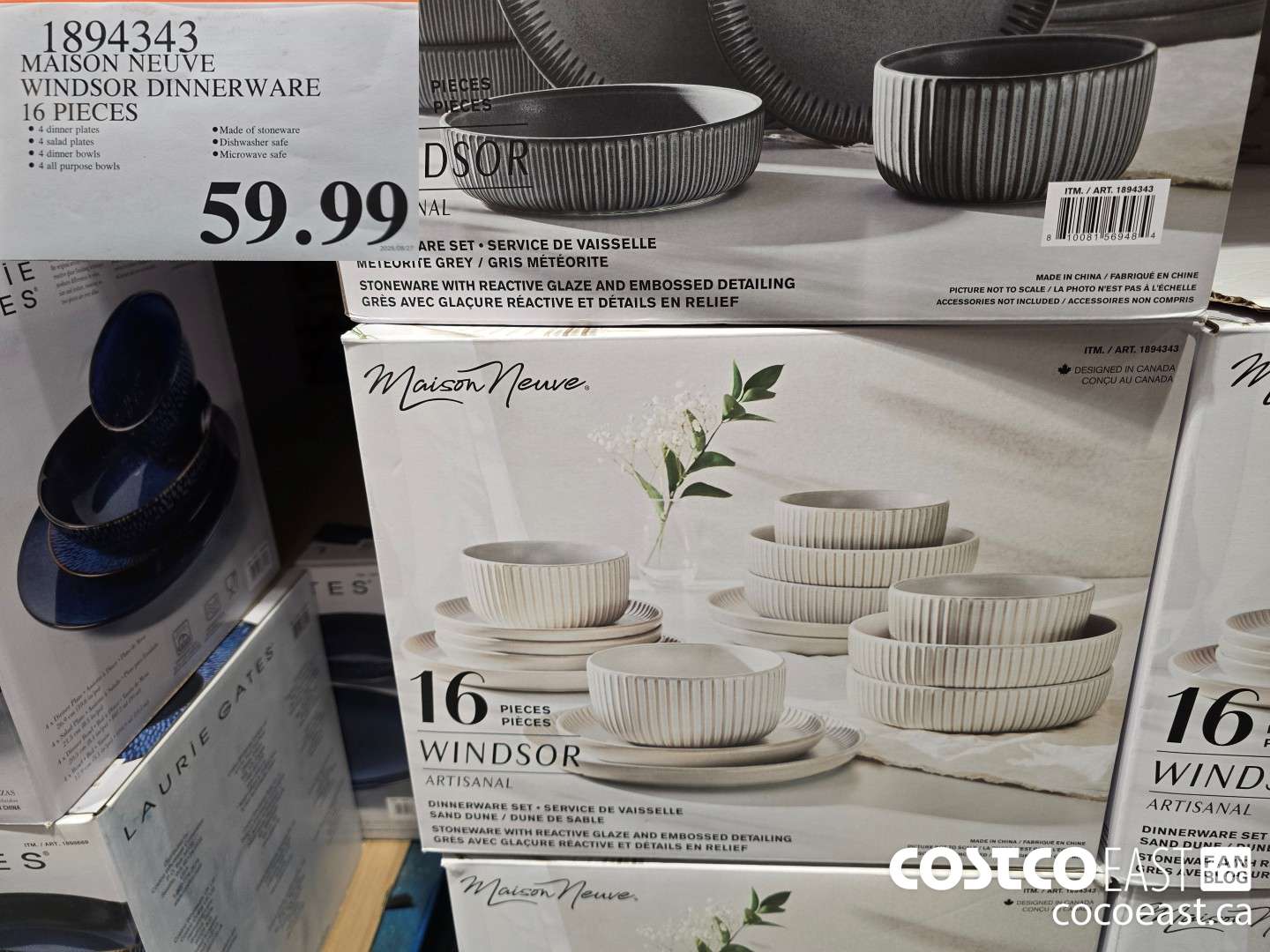 1894343 MAISON NEUVE WINDSOR DINNERWARE 16 PIECES $59.99