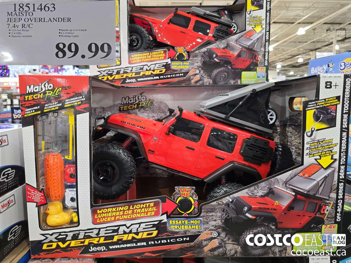 1851463 MAISTO JEEP OVERLANDER 7.4V R/C $89.99