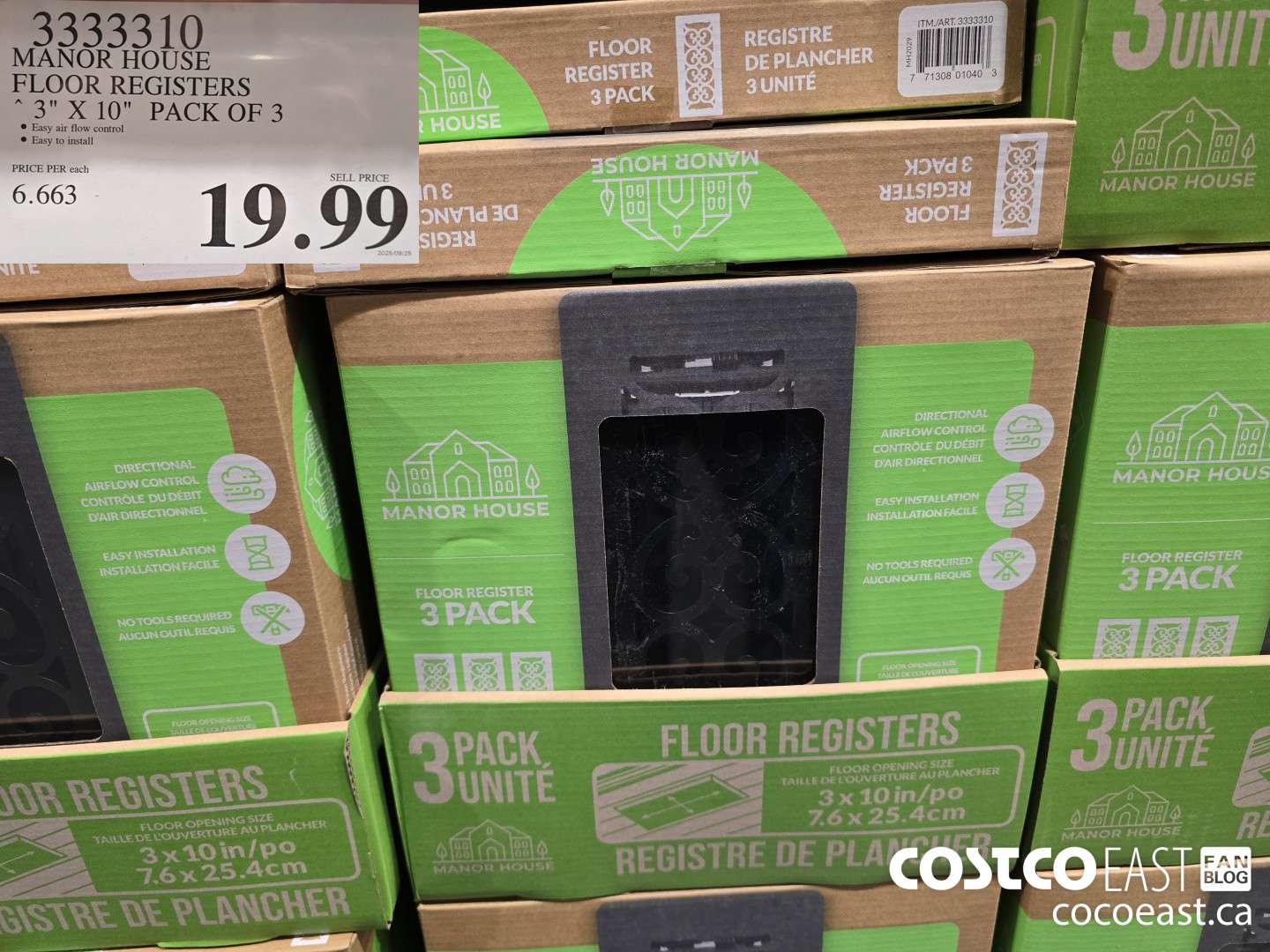 3333310 MANOR HOUSE FLOOR REGISTERS 3