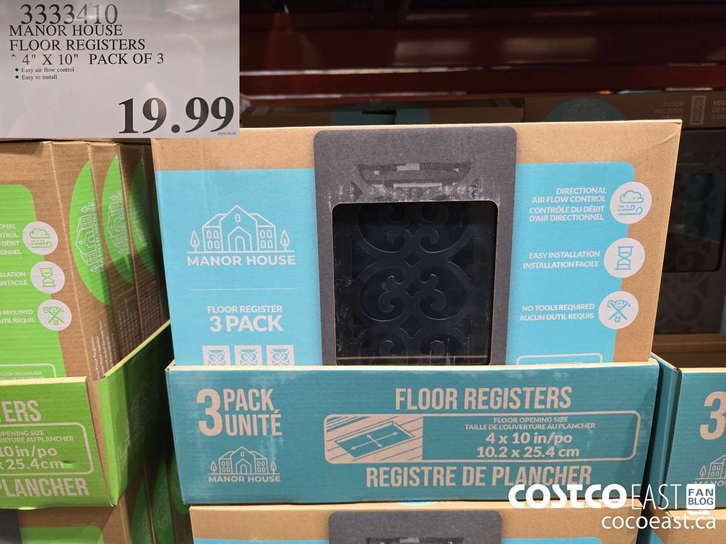 3333410 MANOR HOUSE FLOOR REGISTERS 4