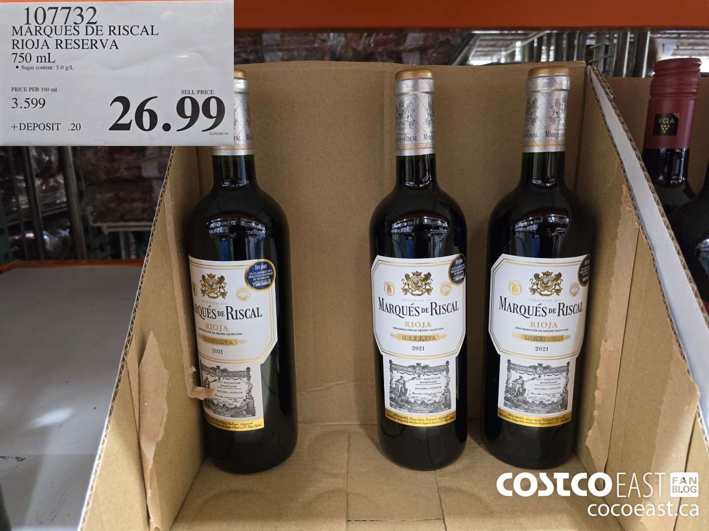 107732 MARQUES DE RISCAL RIOJA RESERVA 750 ML $26.99