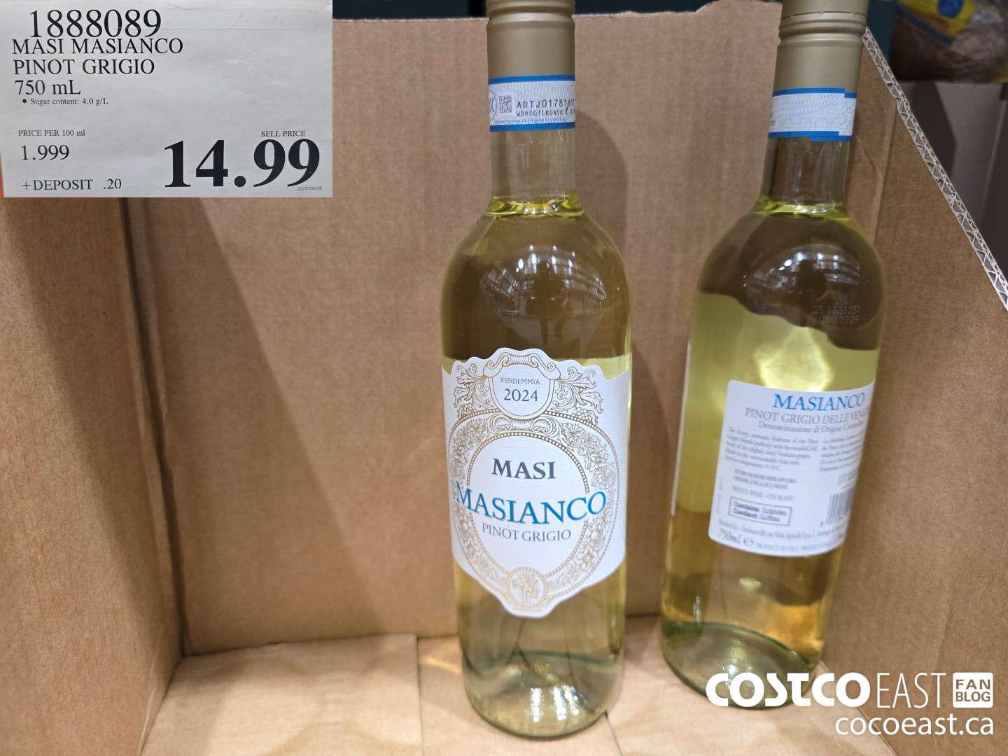 1888089 MASI MASIANCO PINOT GRIGIO 750 mL $14.99