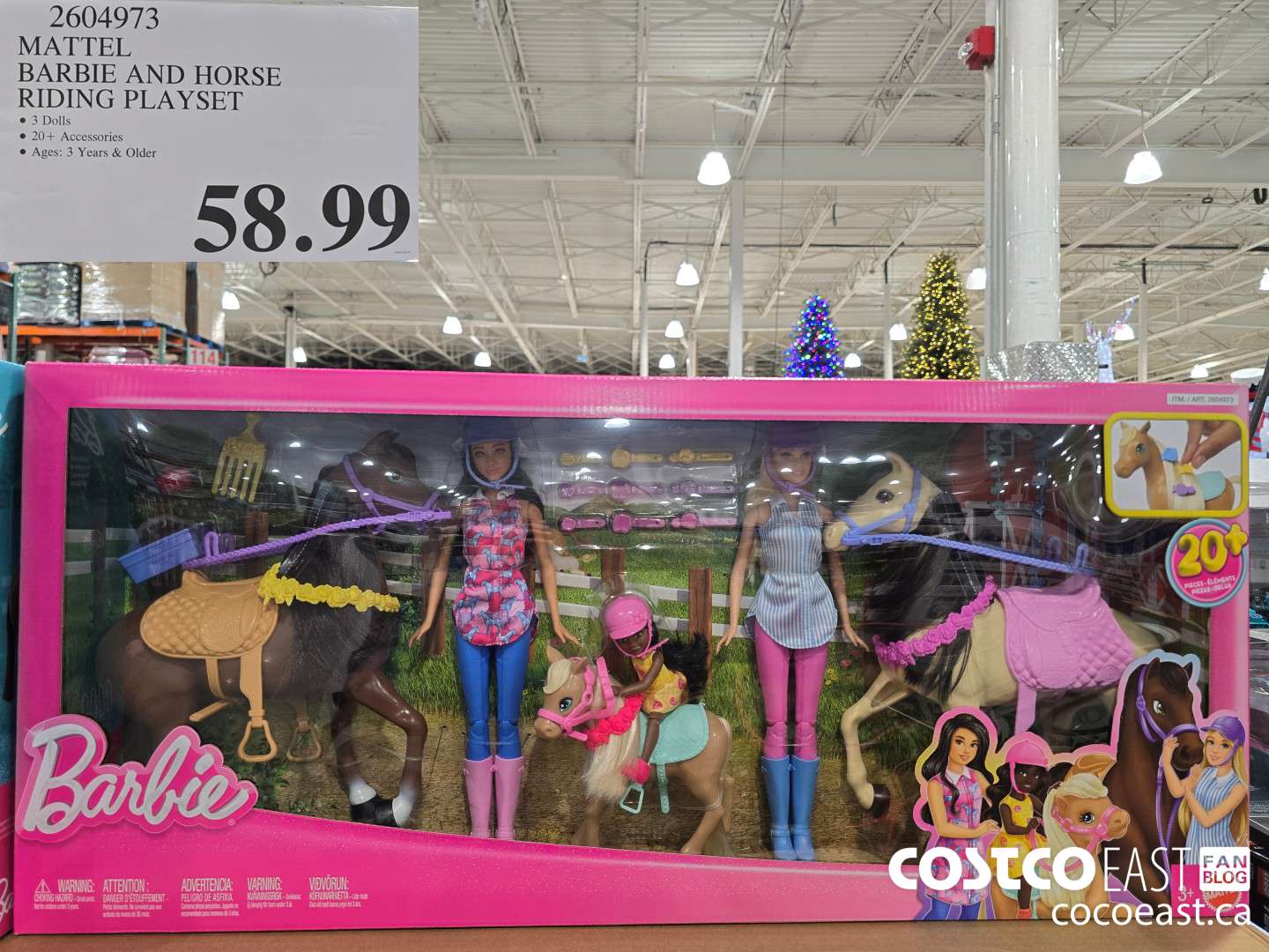 2604973 MATTEL BARBIE AND HORSE RIDING PLAYSET $58.99