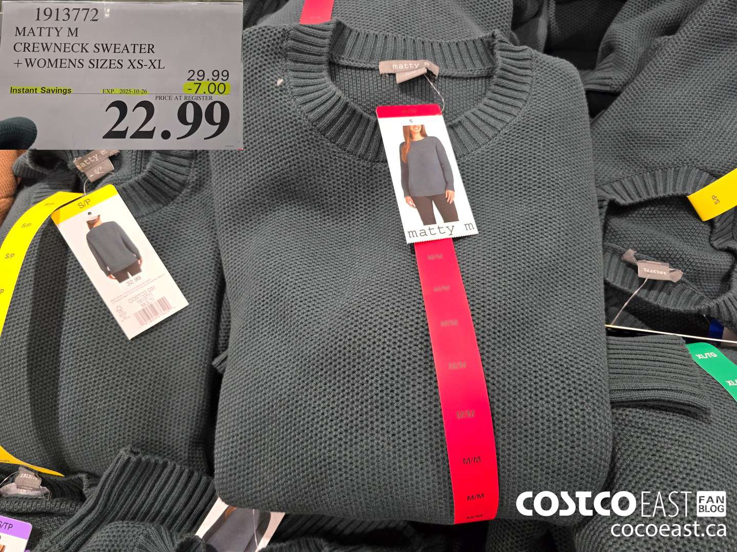 1913772 MATTY M CREWNECK SWEATER +WOMENS SIZES ($7.00 INSTANT SAVINGS EXPIRES ON 2025-10-26) $22.99