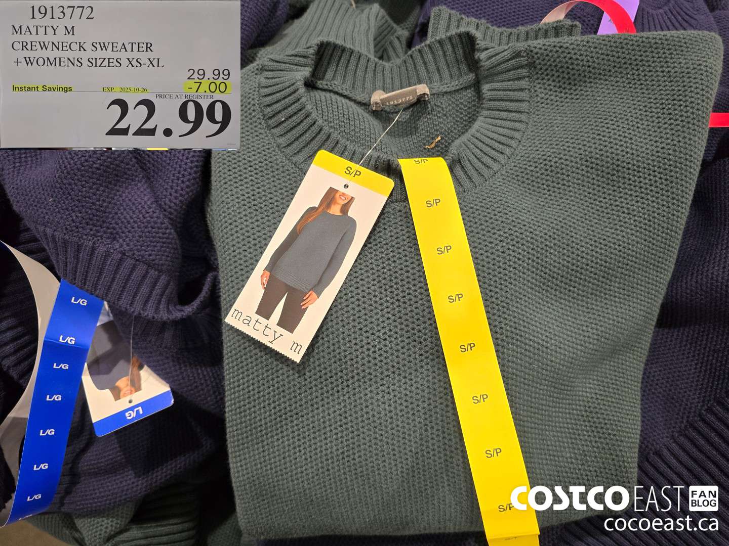 1913772 MATTY M CREWNECK SWEATER +WOMENS SIZES ($7.00 INSTANT SAVINGS EXPIRES ON 2025-10-26) $22.99