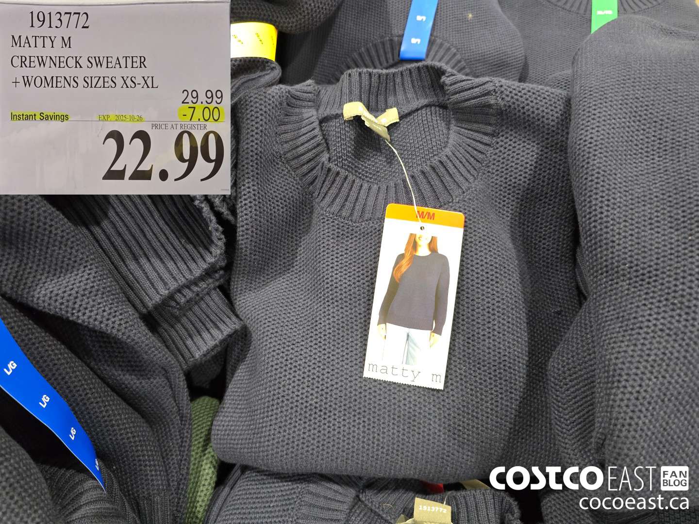 1913772 MATTY M CREWNECK SWEATER +WOMENS SIZES ($7.00 INSTANT SAVINGS EXPIRES ON 2025-10-26) $22.99