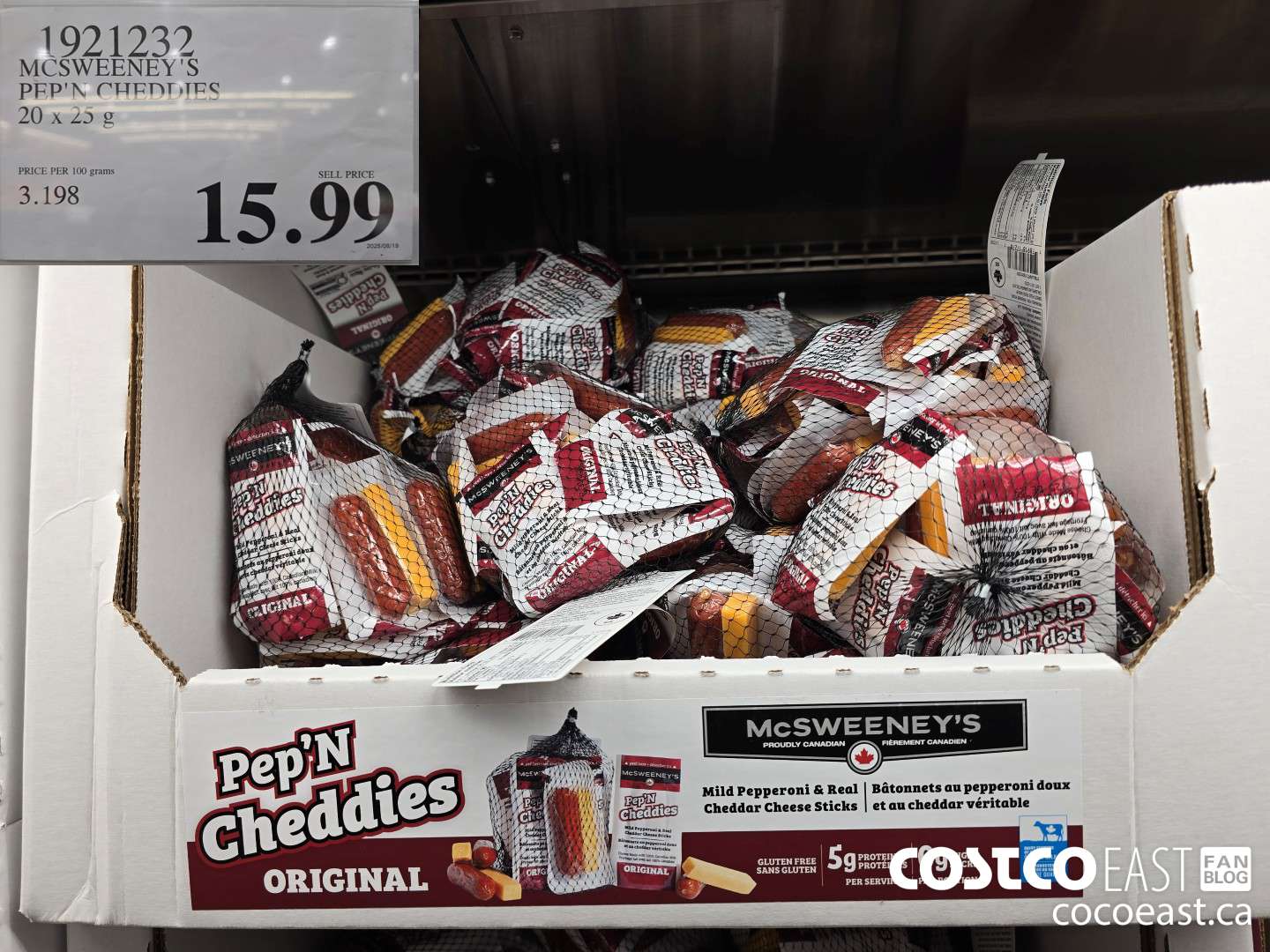 1921232 MCSWEENEY'S PEP N' CHEDDIES 20 X 25 G $15.99