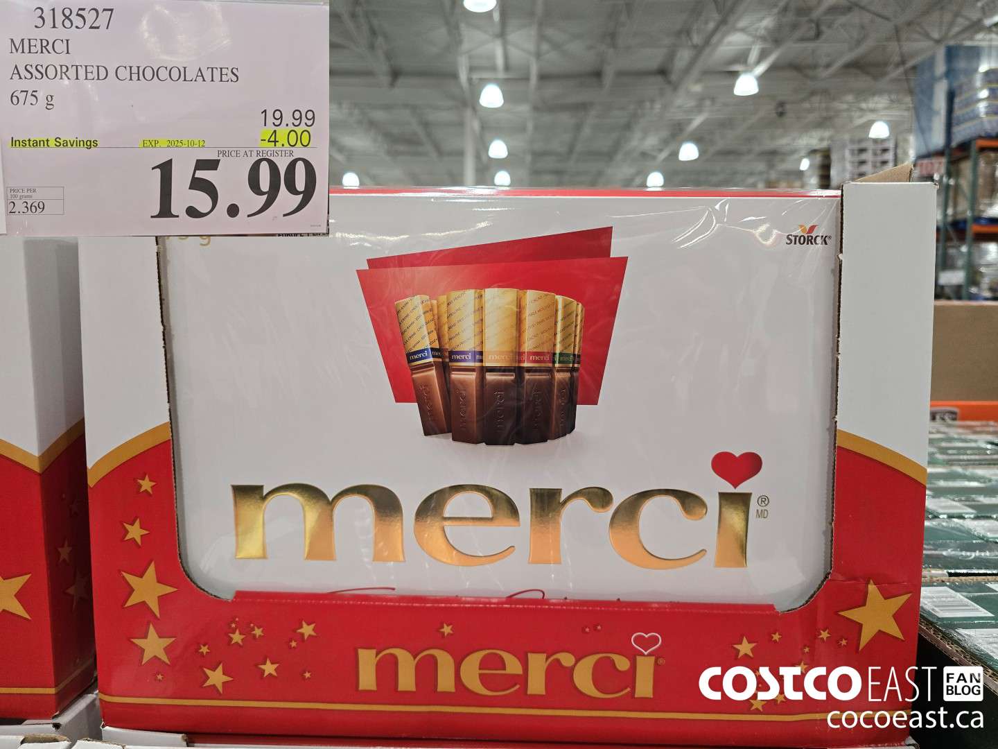318527 MERCI CHOCOLATE 675G ($4.00 INSTANT SAVINGS EXPIRES ON 2025-10-12) $15.99