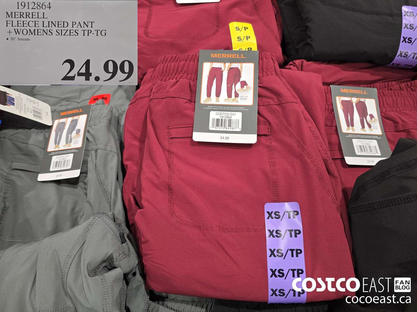 1912864 MERRELL FLEECE LINED PANT + WOMENS SIZES TP-TG $24.99