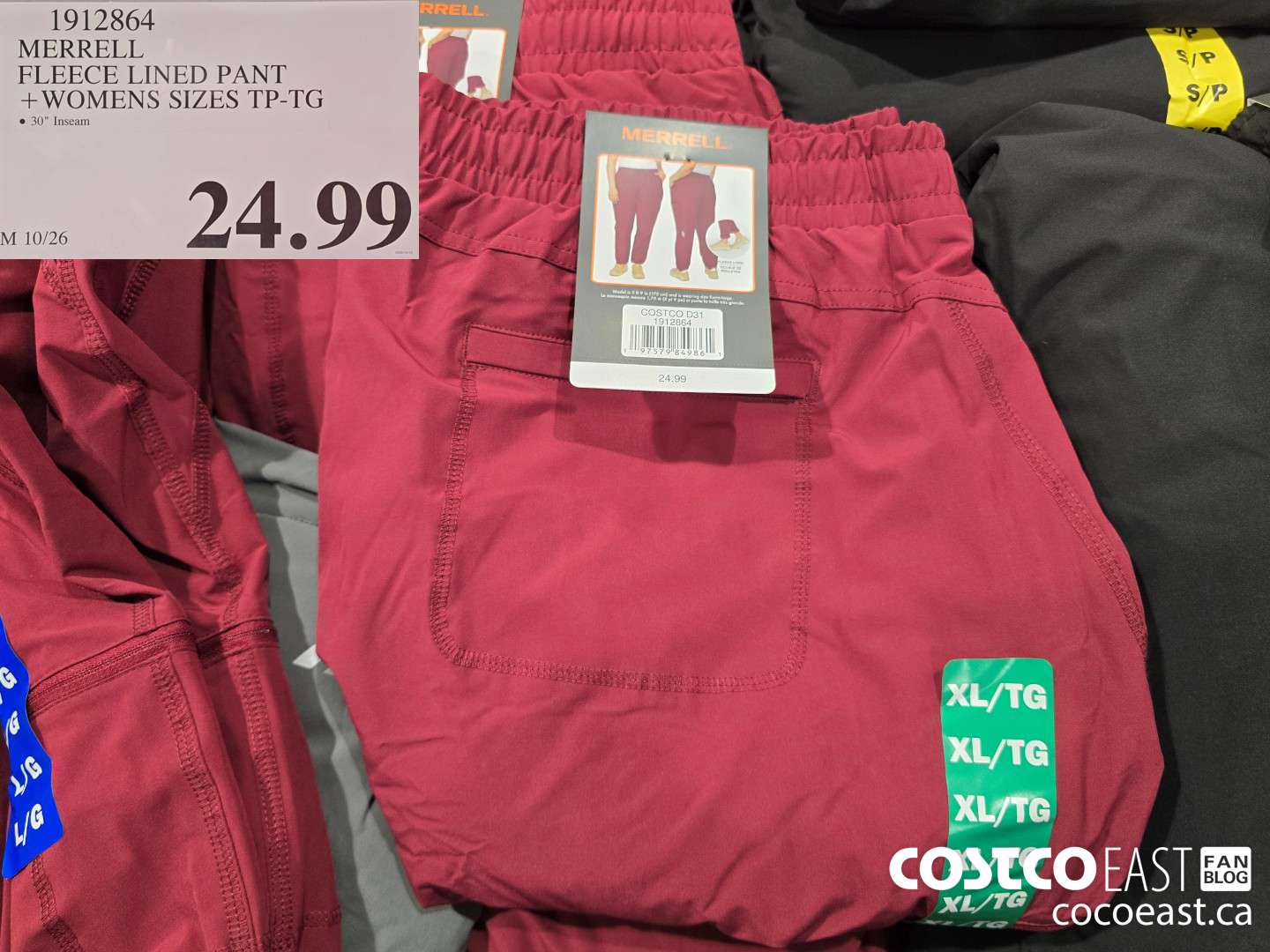 1912864 MERRELL FLEECE LINED PANT + WOMENS SIZES TP-TG $24.99