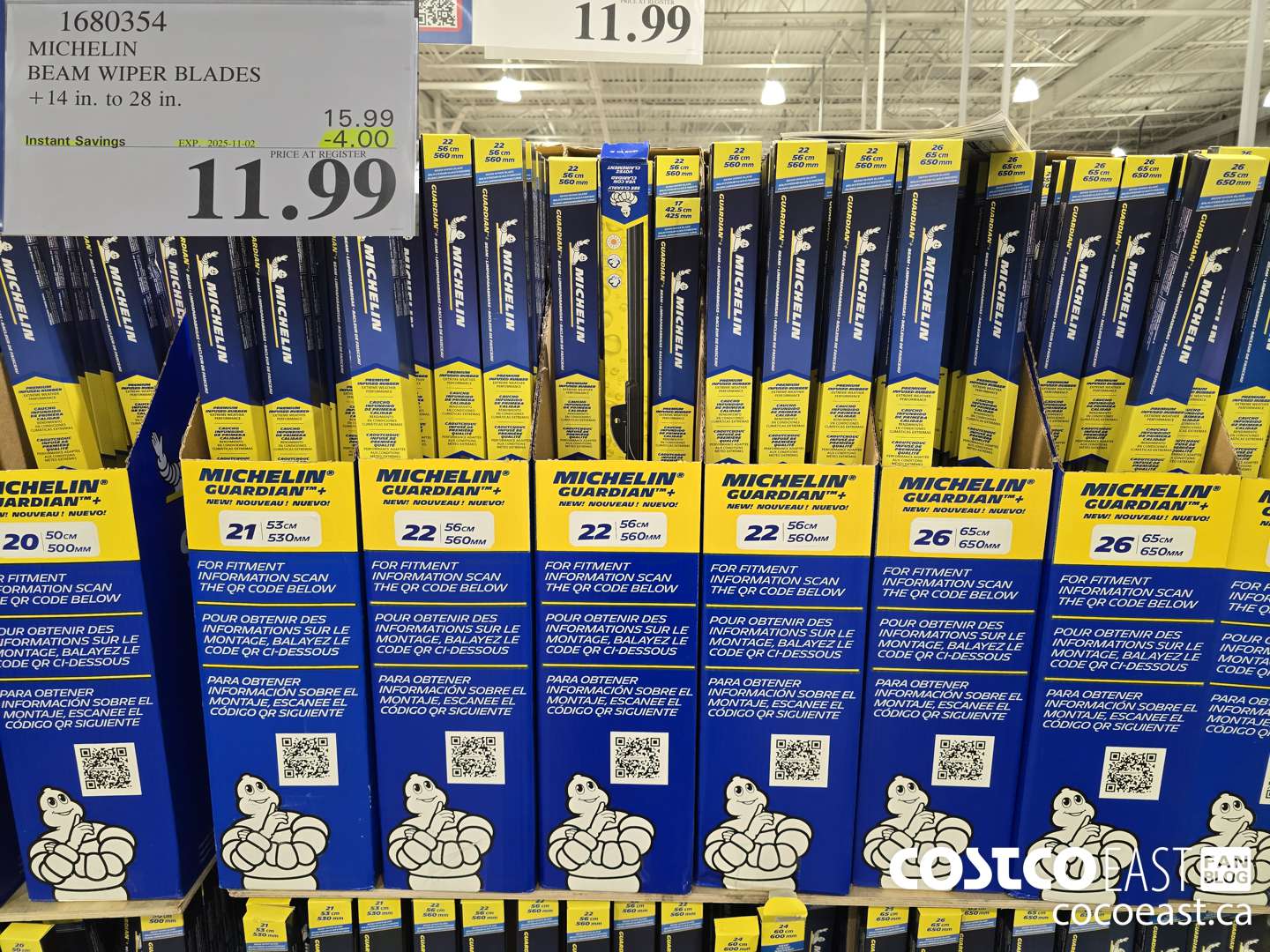 1680354 MICHELIN BEAM WIPER BLADES 14 IN TO 28 IN ($4.00 INSTANT SAVINGS EXPIRES ON 2025-11-02) $11.99