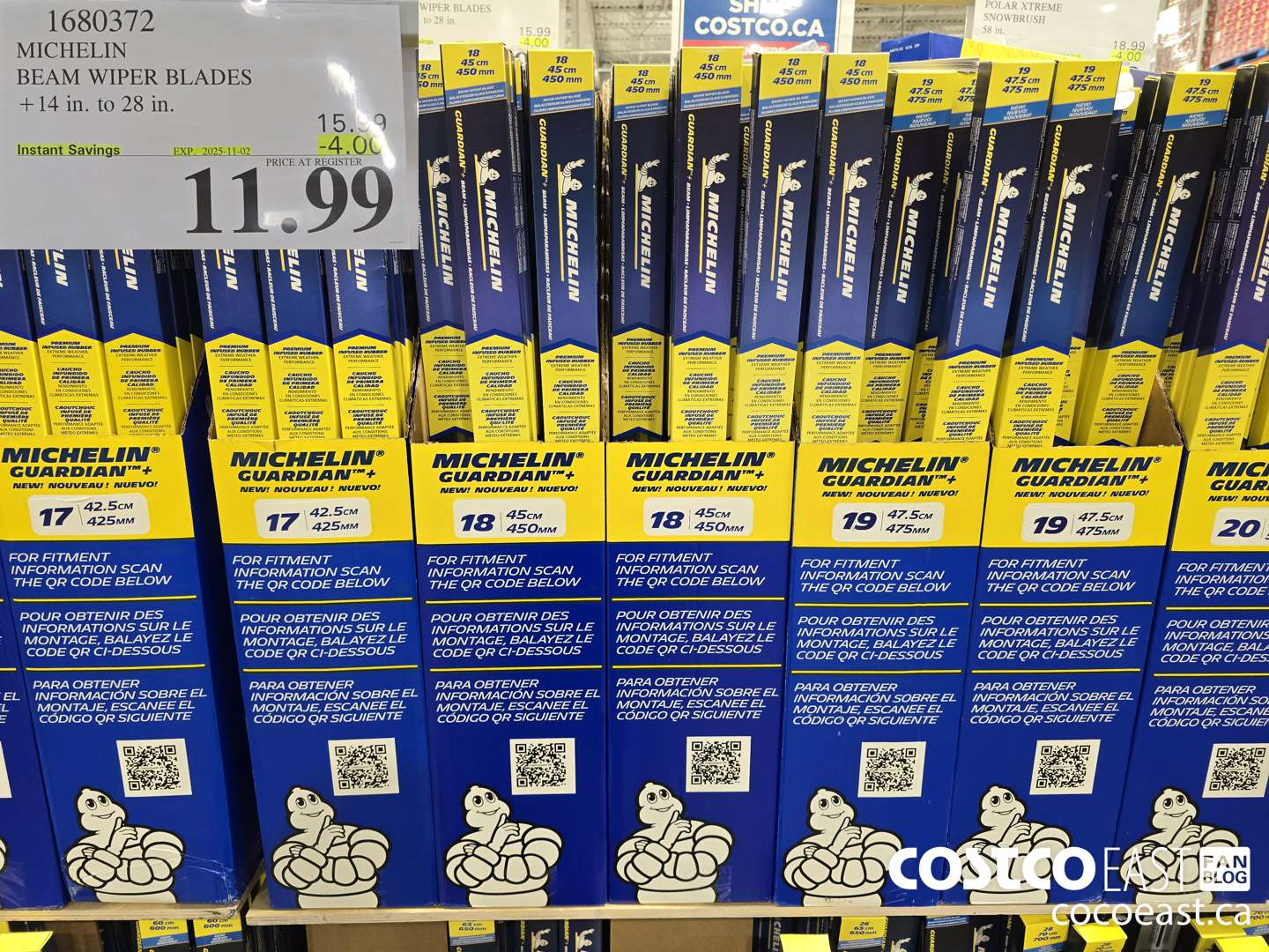 1680372 MICHELIN BEAM WIPER BLADES +14 in. to 28 in. ($4.00 INSTANT SAVINGS EXPIRES ON 2025-11-02) $11.99