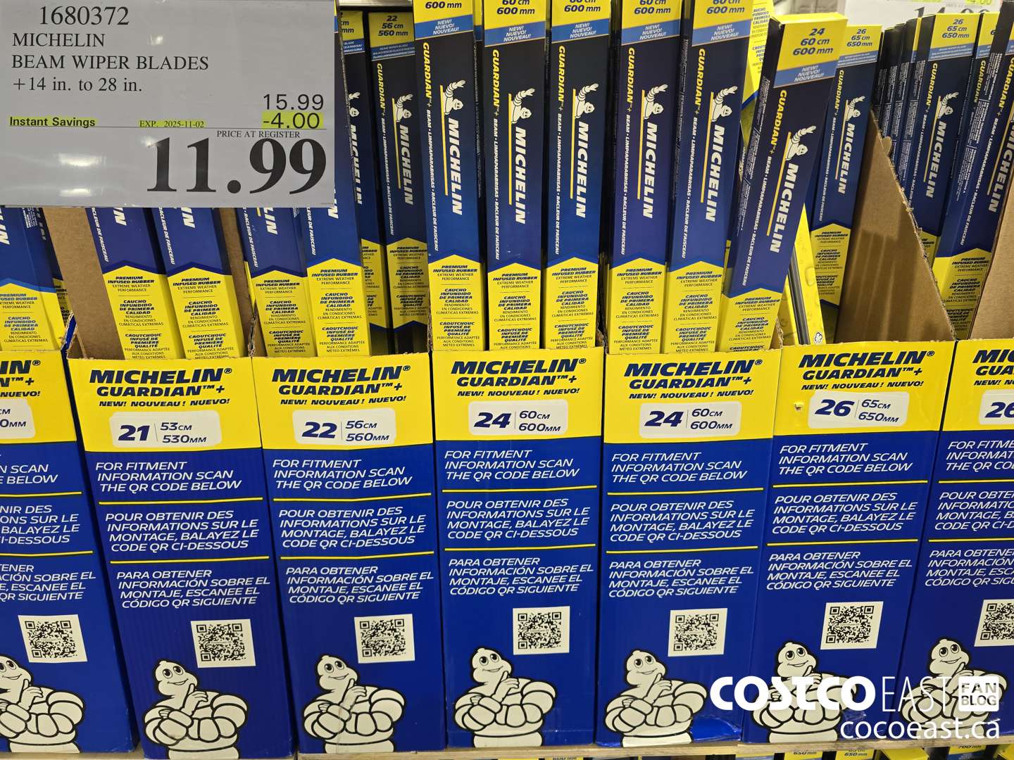 1680372 MICHELIN BEAM WIPER BLADES +14 in. to 28 in. ($4.00 INSTANT SAVINGS EXPIRES ON 2025-11-02) $11.99