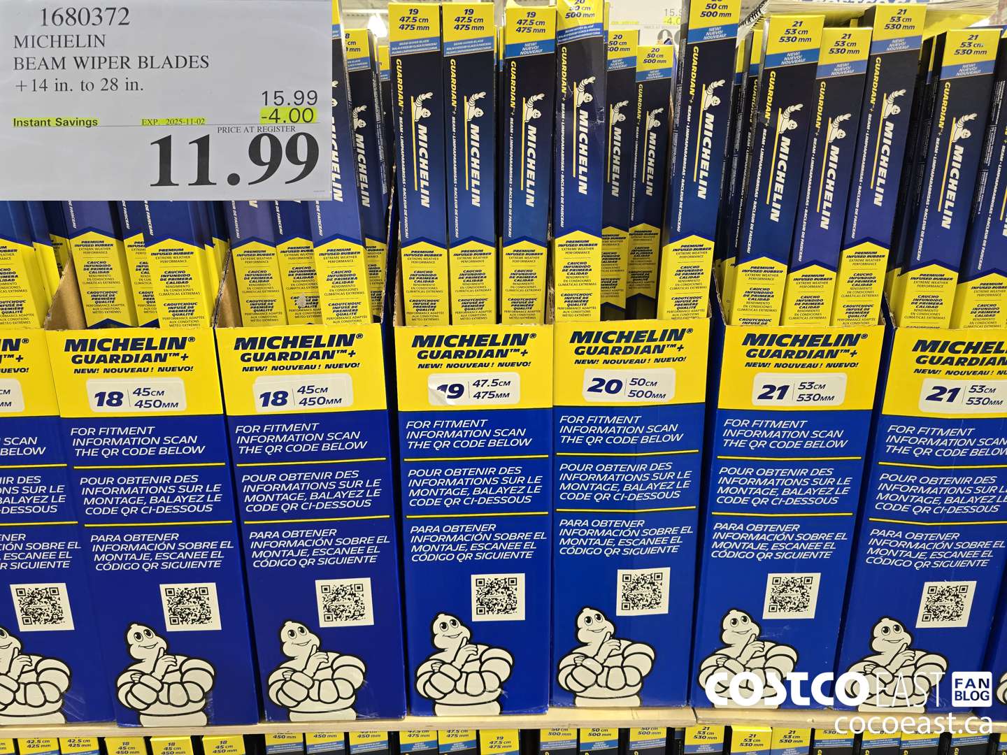 1680372 MICHELIN BEAM WIPER BLADES +14 in. to 28 in. ($4.00 INSTANT SAVINGS EXPIRES ON 2025-11-02) $11.99