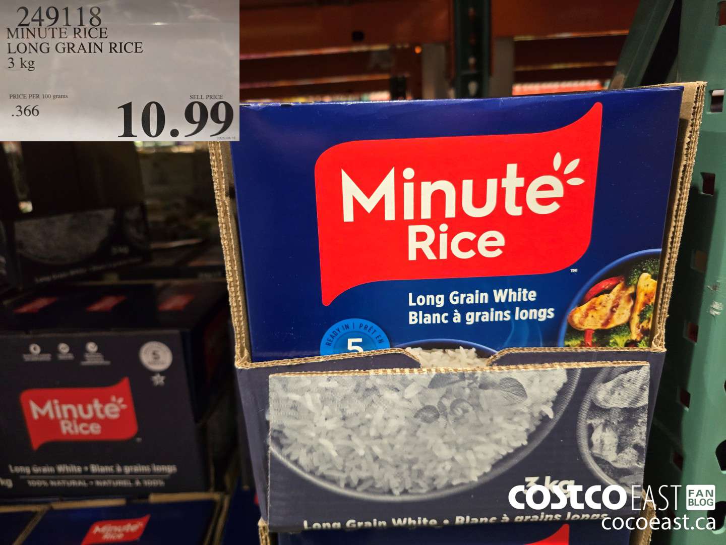 249118 MINUTE RICE LONG GRAIN RICE 3 KG $10.99