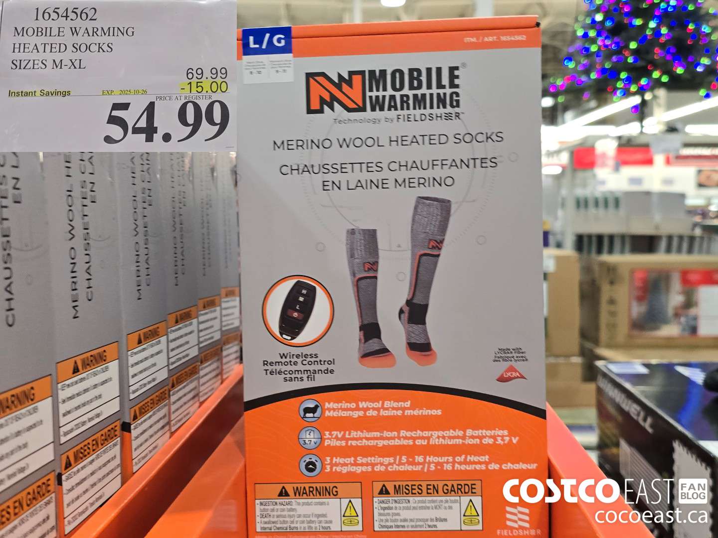 1654562 MOBILE WARMING HEATED SOCKS SIZES M-XL ($15.00 INSTANT SAVINGS EXPIRES ON 2025-10-26) $54.99