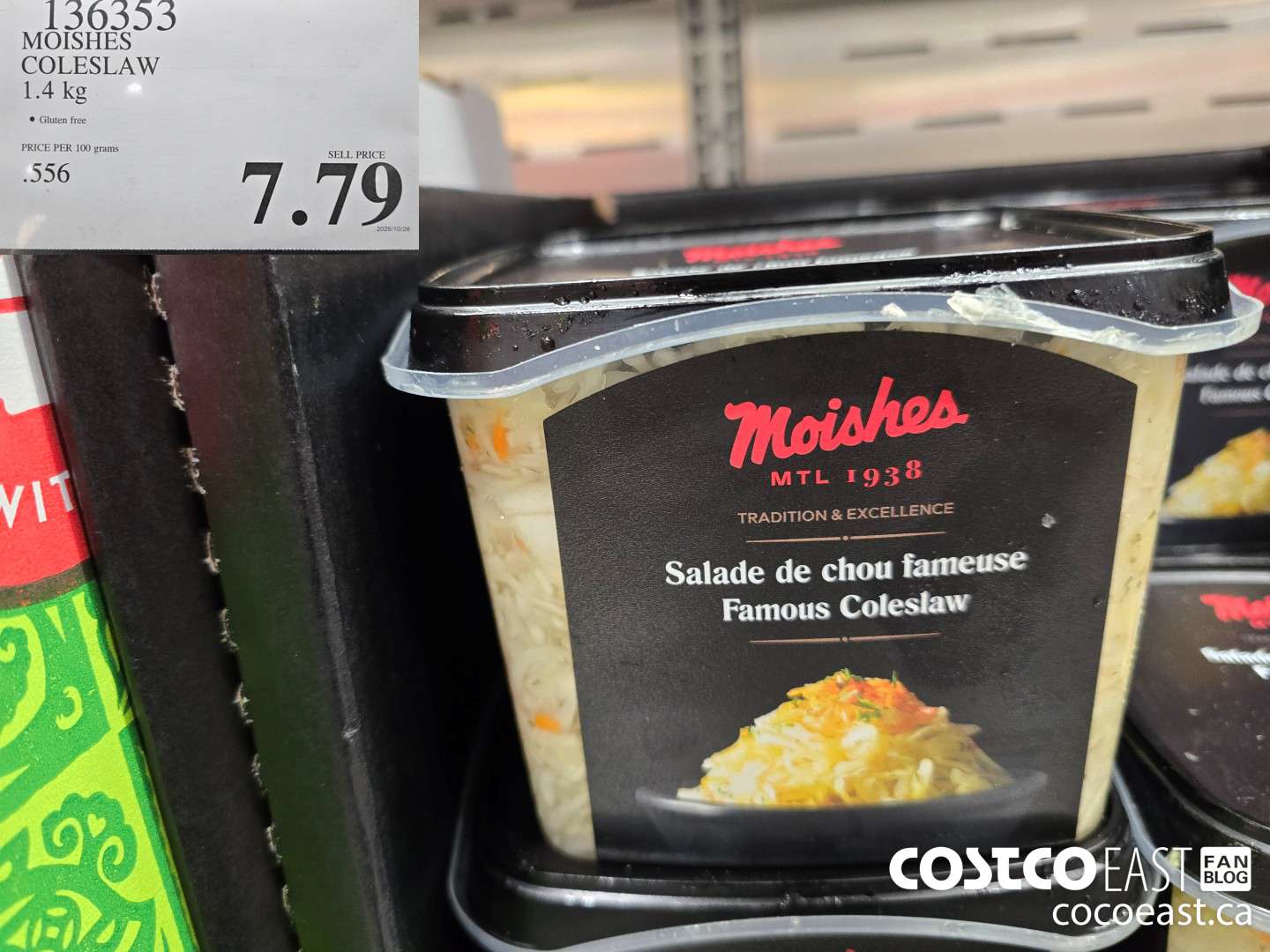 136353 MOISHES COLESLAW 1.4 KG $7.79