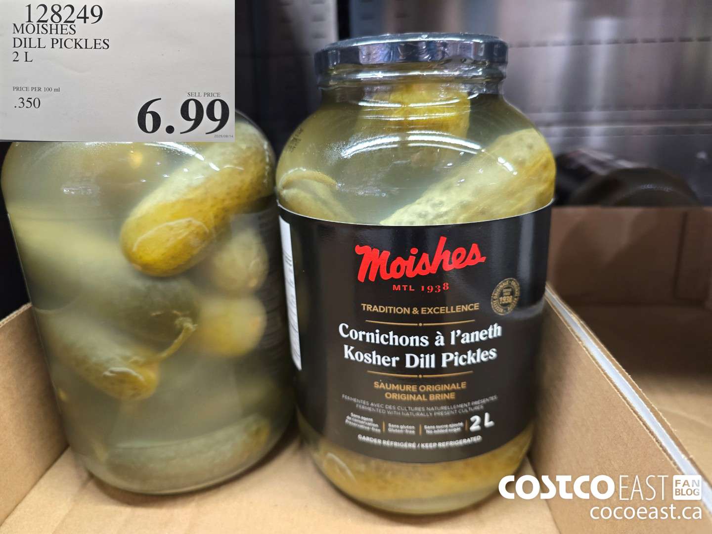128249 MOISHES DILL PICKLES 2 L $6.99