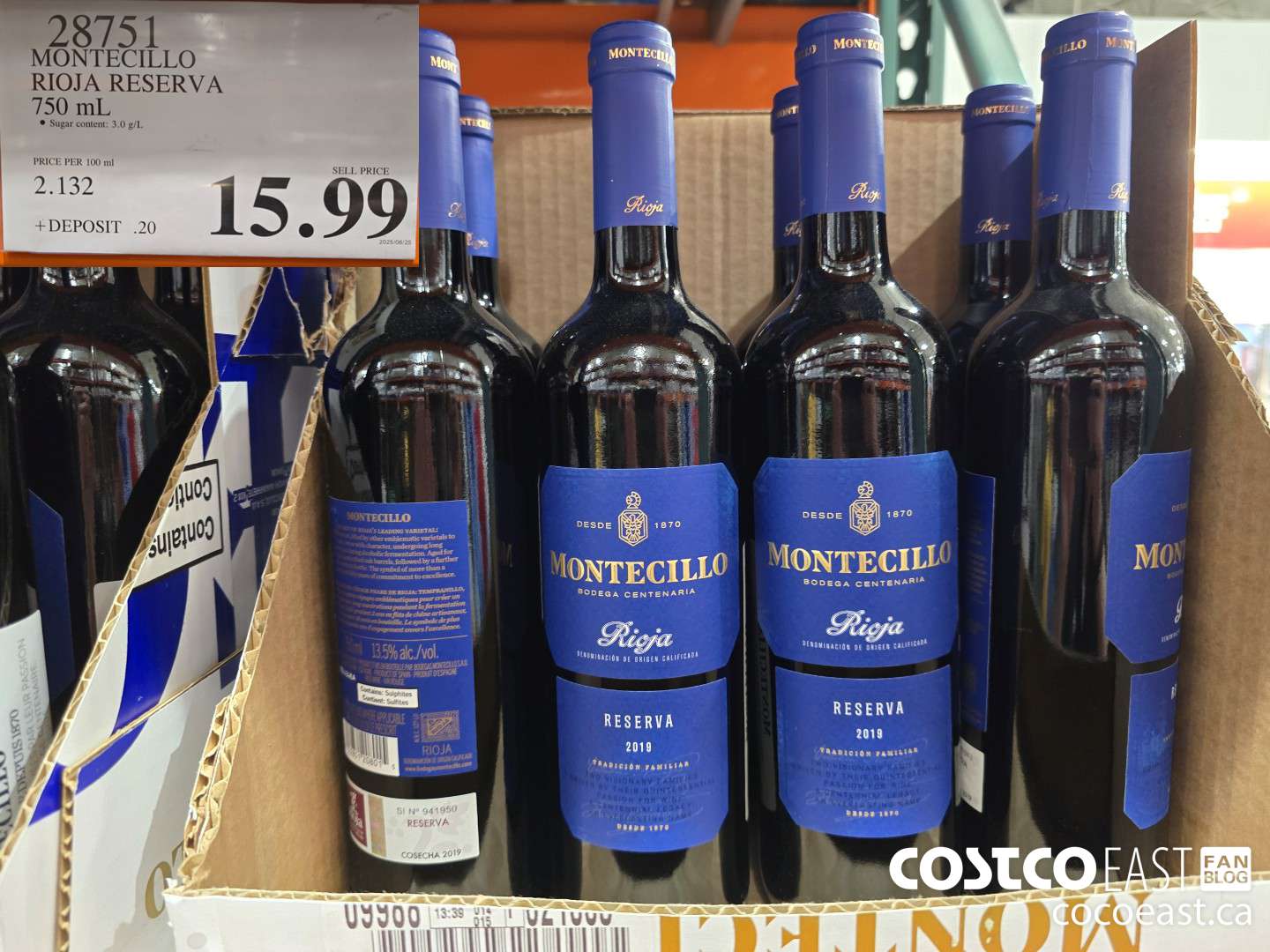 28751 MONTECILLO RIOJA RESERVA 750 ML $15.99