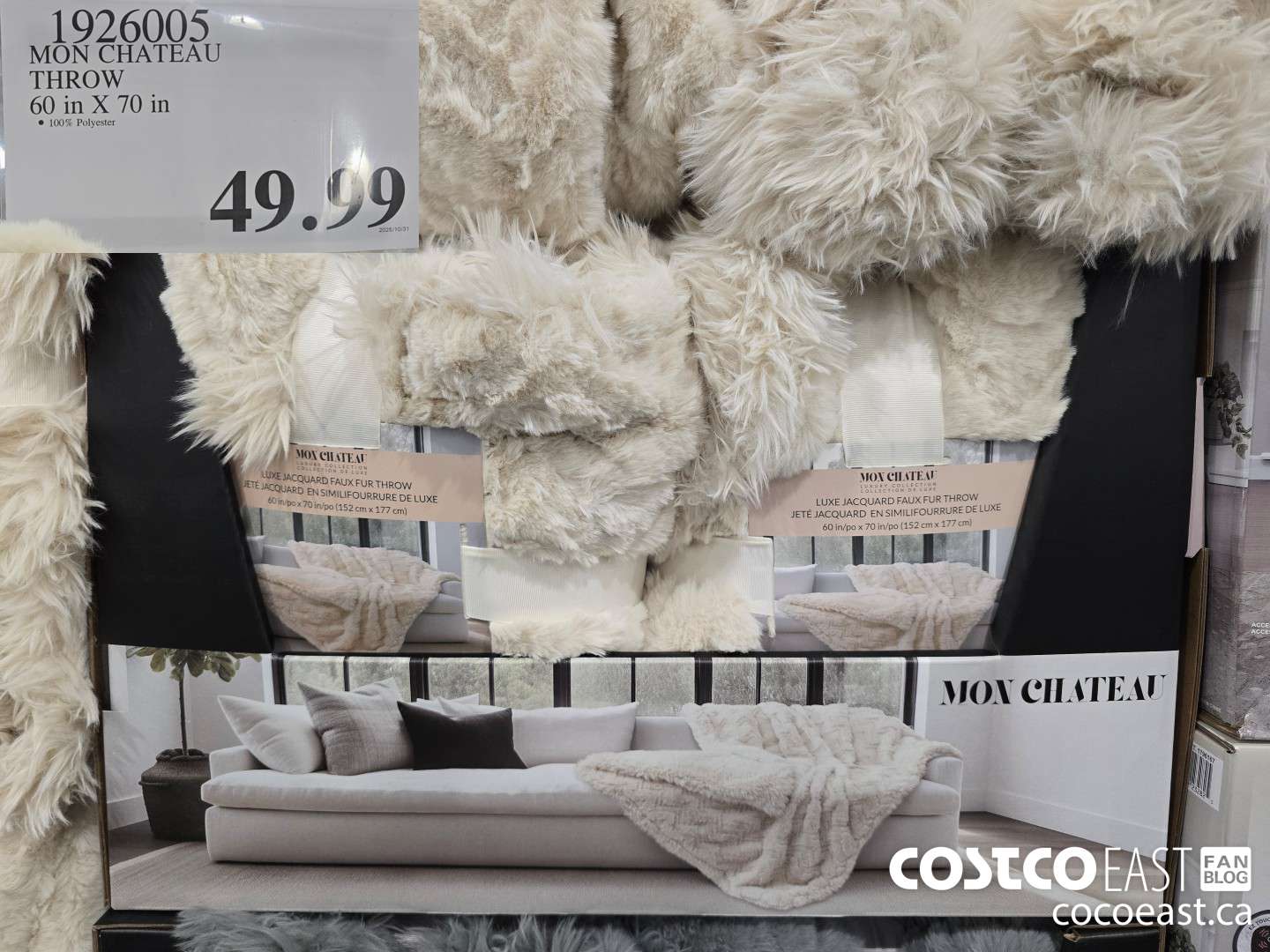 1926005 MON CHATEAU THROW 60 in X 70 in $49.99