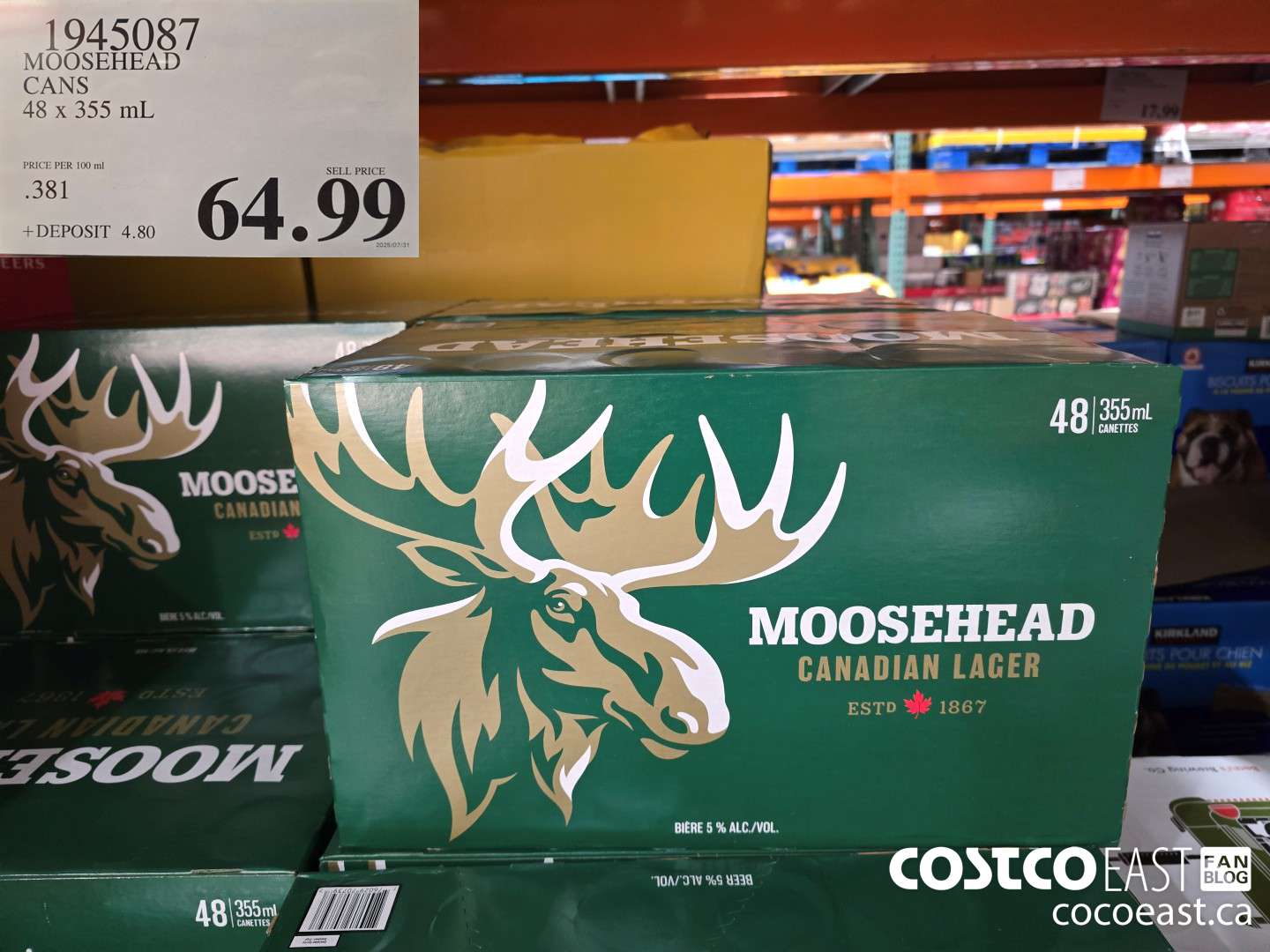 1945087 MOOSEHEAD CANS 48 x 355 mL $64.99