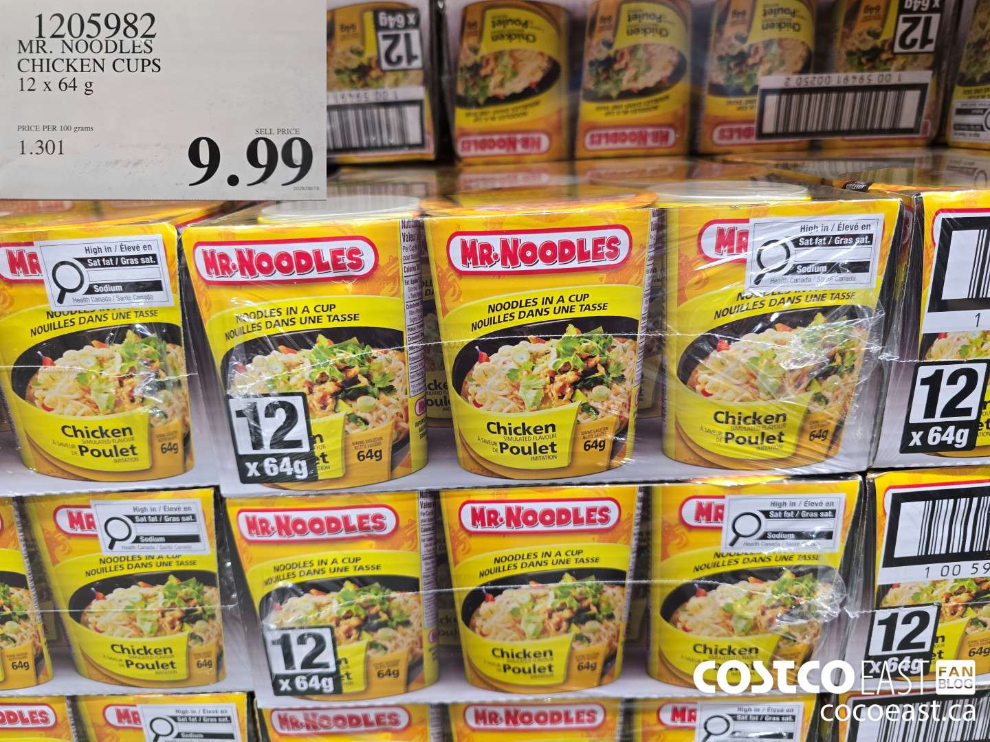 1205982 MR. NOODLES CHICKEN cups 12 x 64 G $9.99