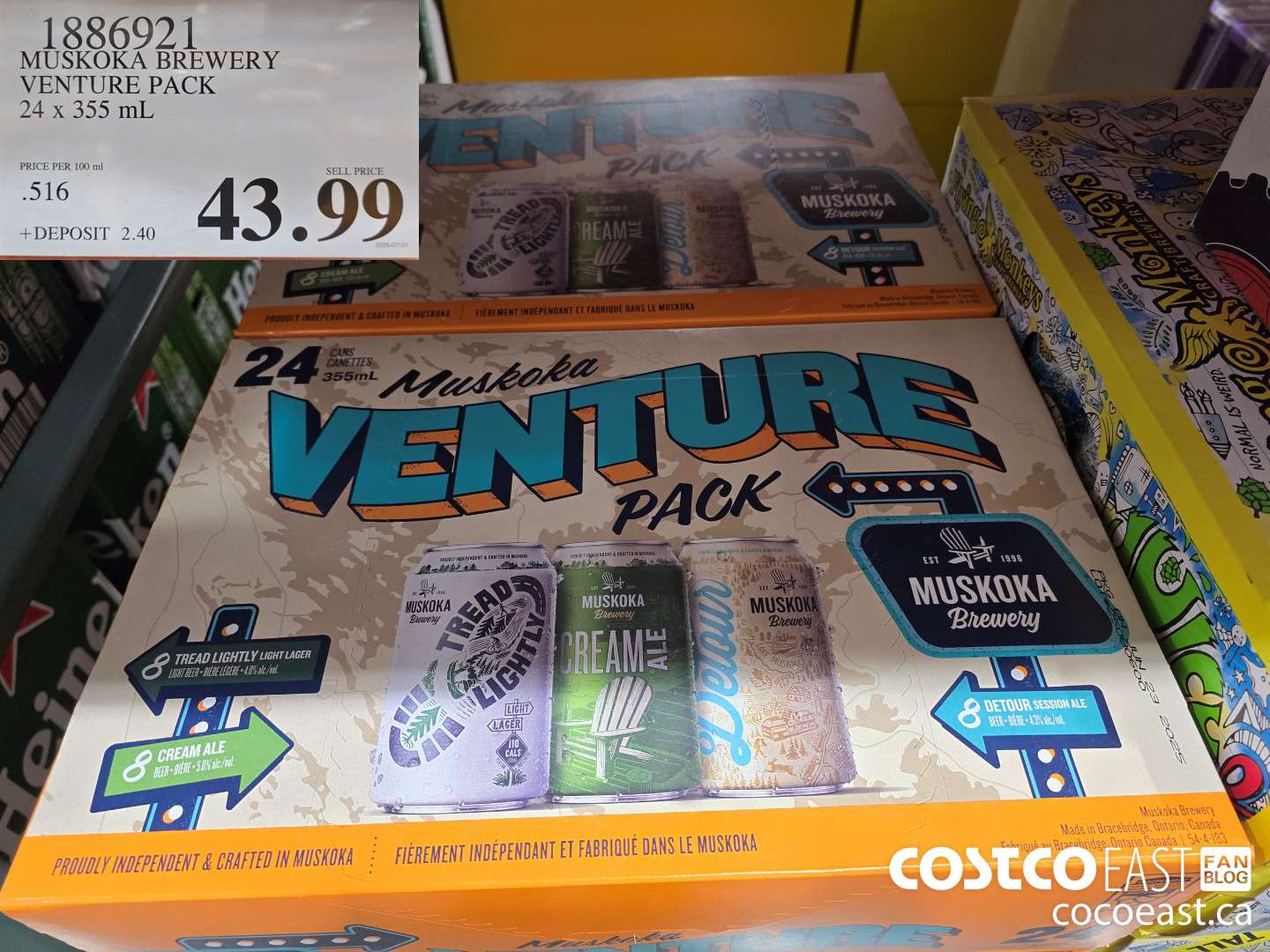 1886921 MUSKOKA BREWERY VENTURE PACK 24 x 355 mL $43.99