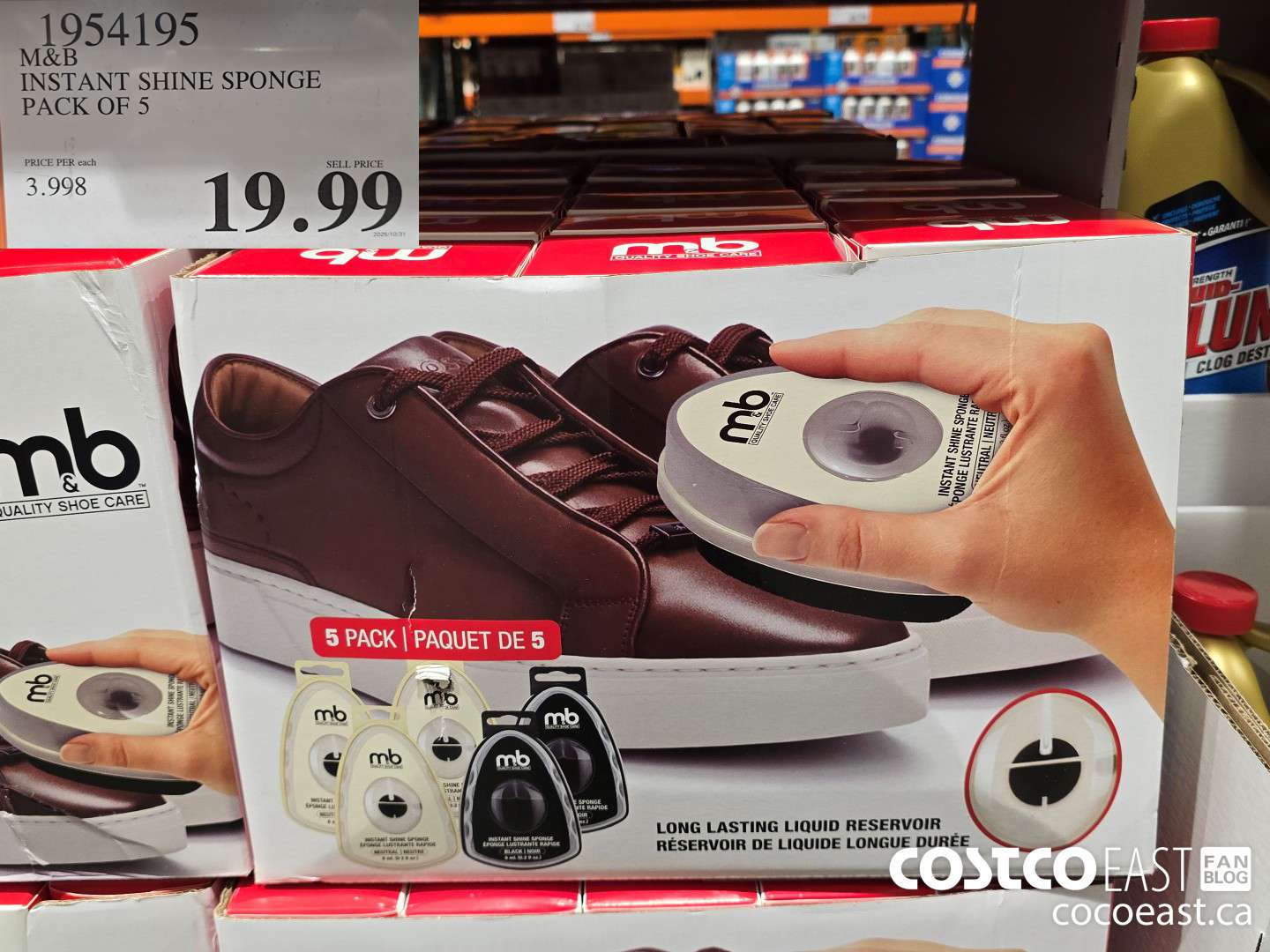 1954195 M & B INSTANT SHINE SPONGE PACK OF 5 $19.99