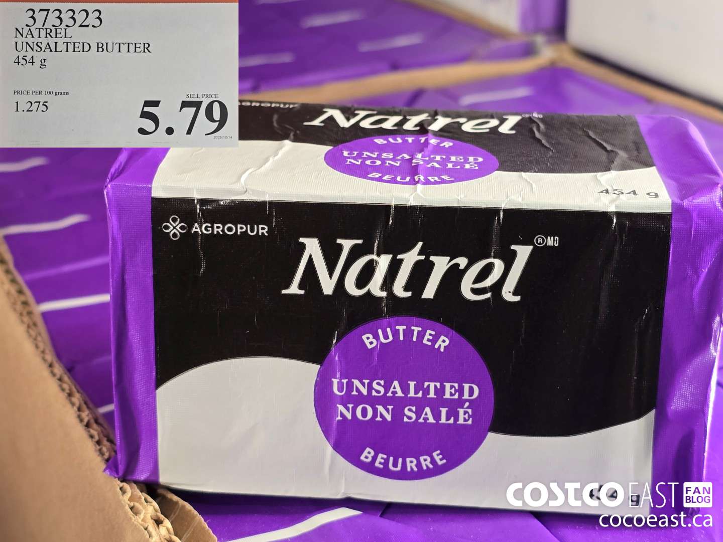373323 NATREL UNSALTED BUTTER 454 G $5.79