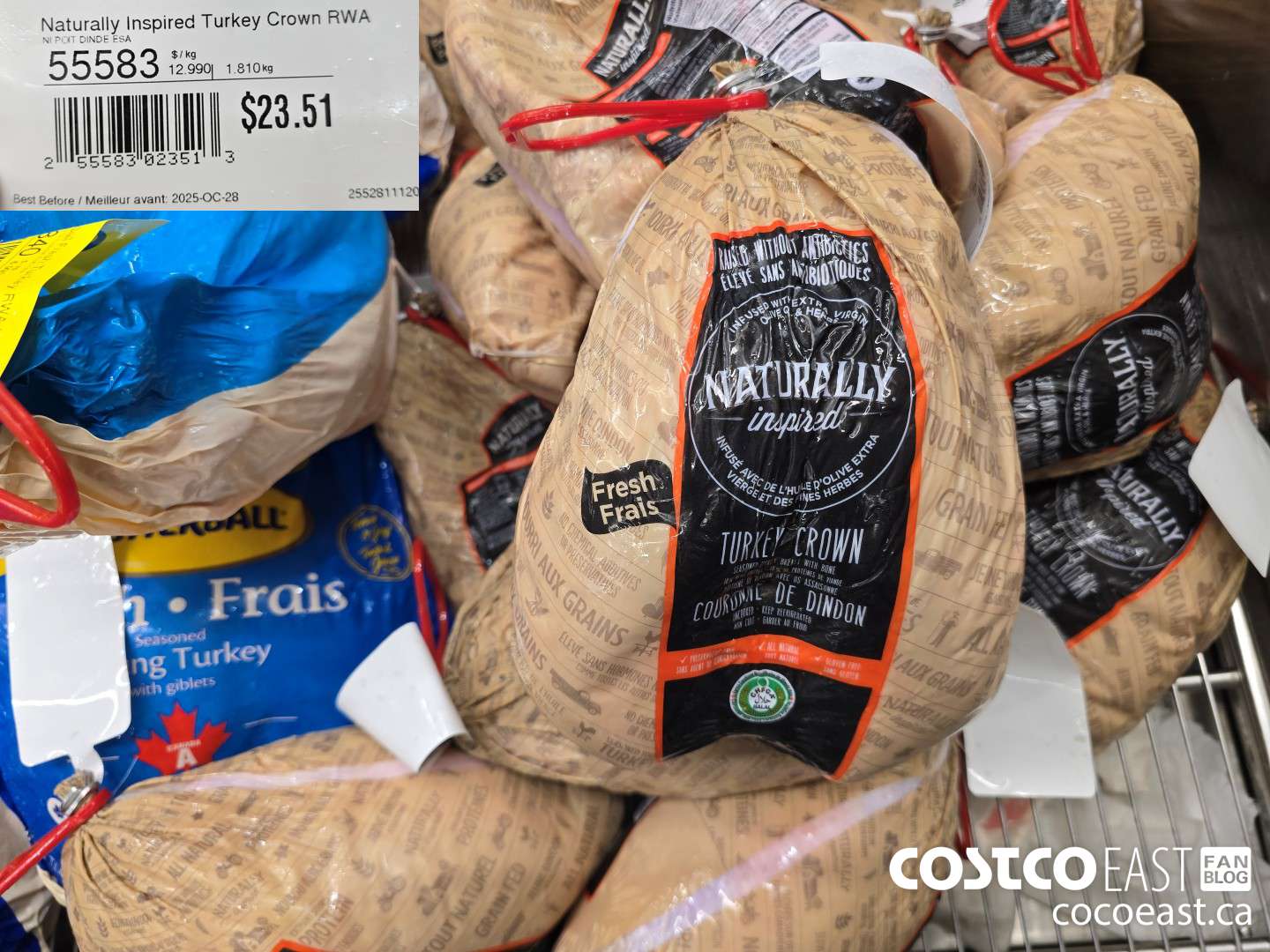 55583 NATURALLY INSPIRED TURKEY CROWN ROAST 12.99 PER KG $23.51