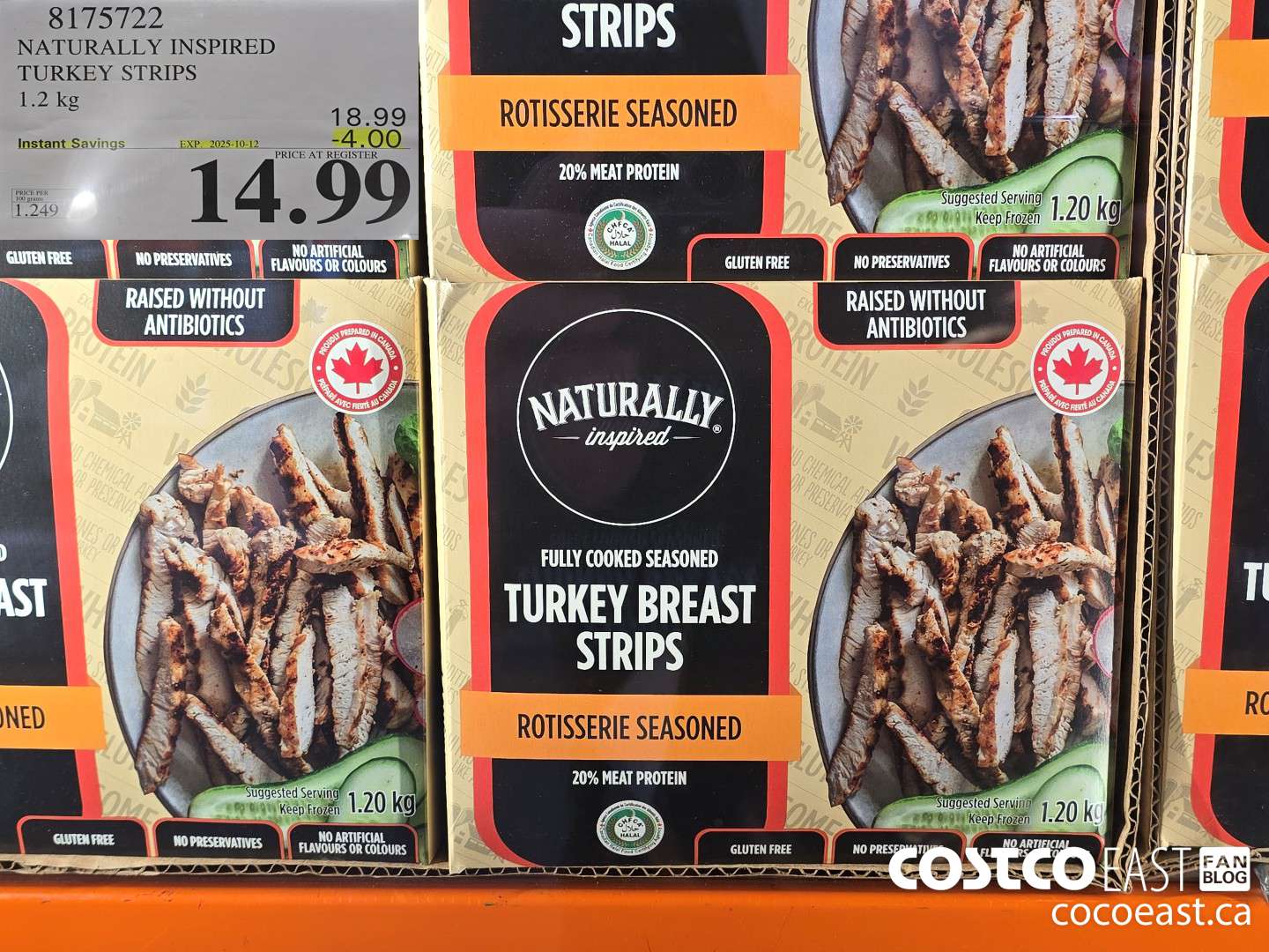 8175722 NATURALLY INSPIRED TURKEY STRIPS 1.2 KG ($4.00 INSTANT SAVINGS EXPIRES ON 2025-10-12) $14.99