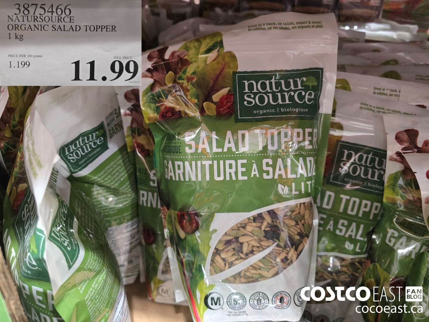 3875466 NATURSOURCE ORGANIC SALAD TOPPER 1 KG $11.99