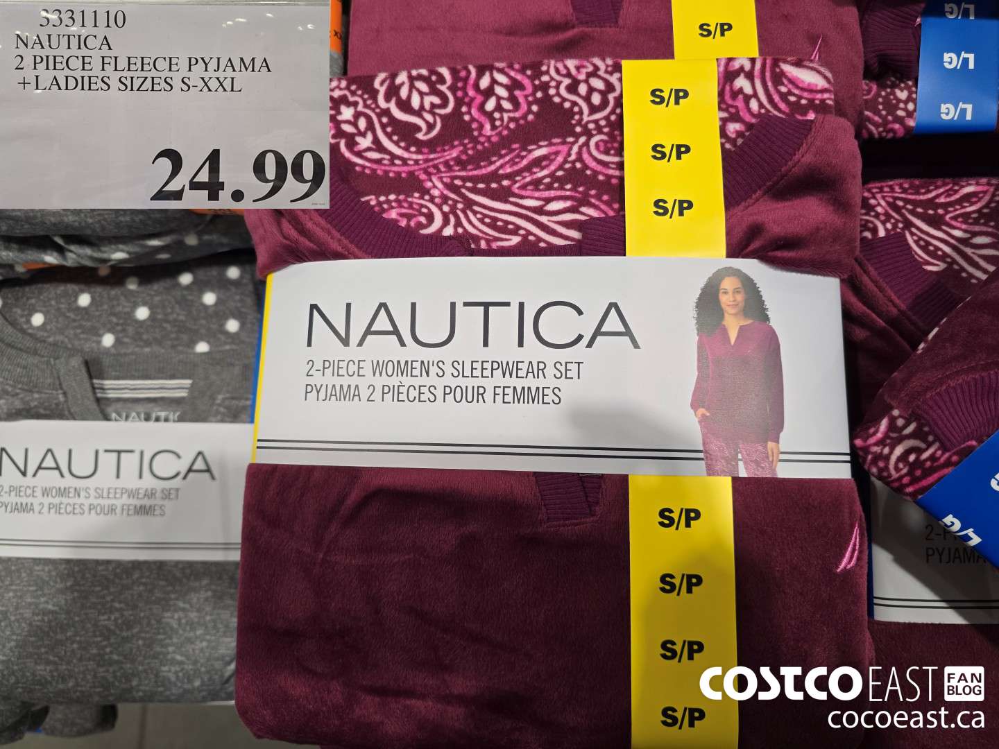 3331110 NAUTICA 2 PIECE FLEECE PYJAMA + LADIES SIZES S-XXL $24.99