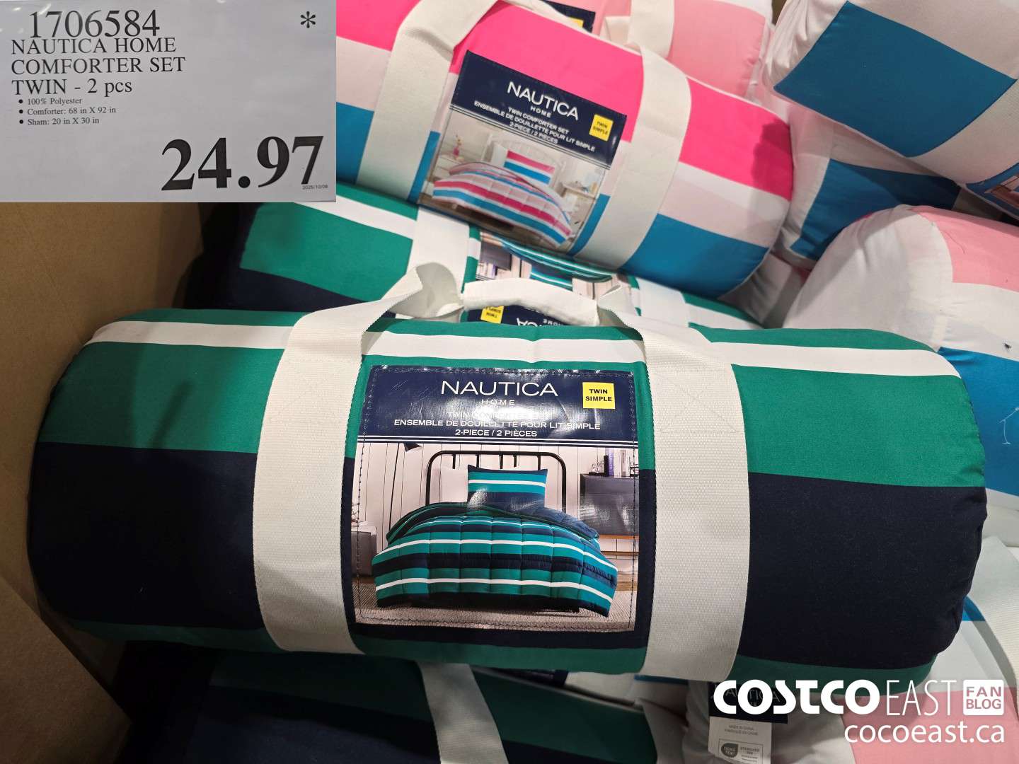 1706584 NAUTICA HOME COMFORTER SET TWIN - 2 pcs $24.97