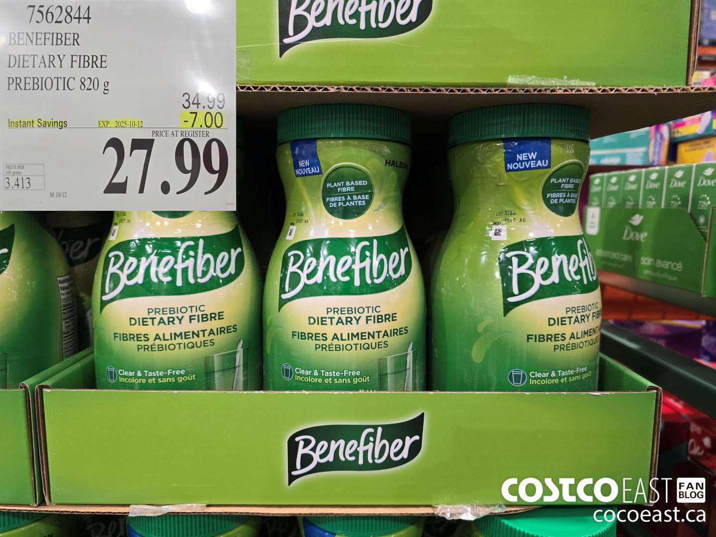 7562844 NEFIBER DIETARY FIBRE PREBIOTIC 820 G ($7.00 INSTANT SAVINGS EXPIRES ON 2025-10-12) $27.99